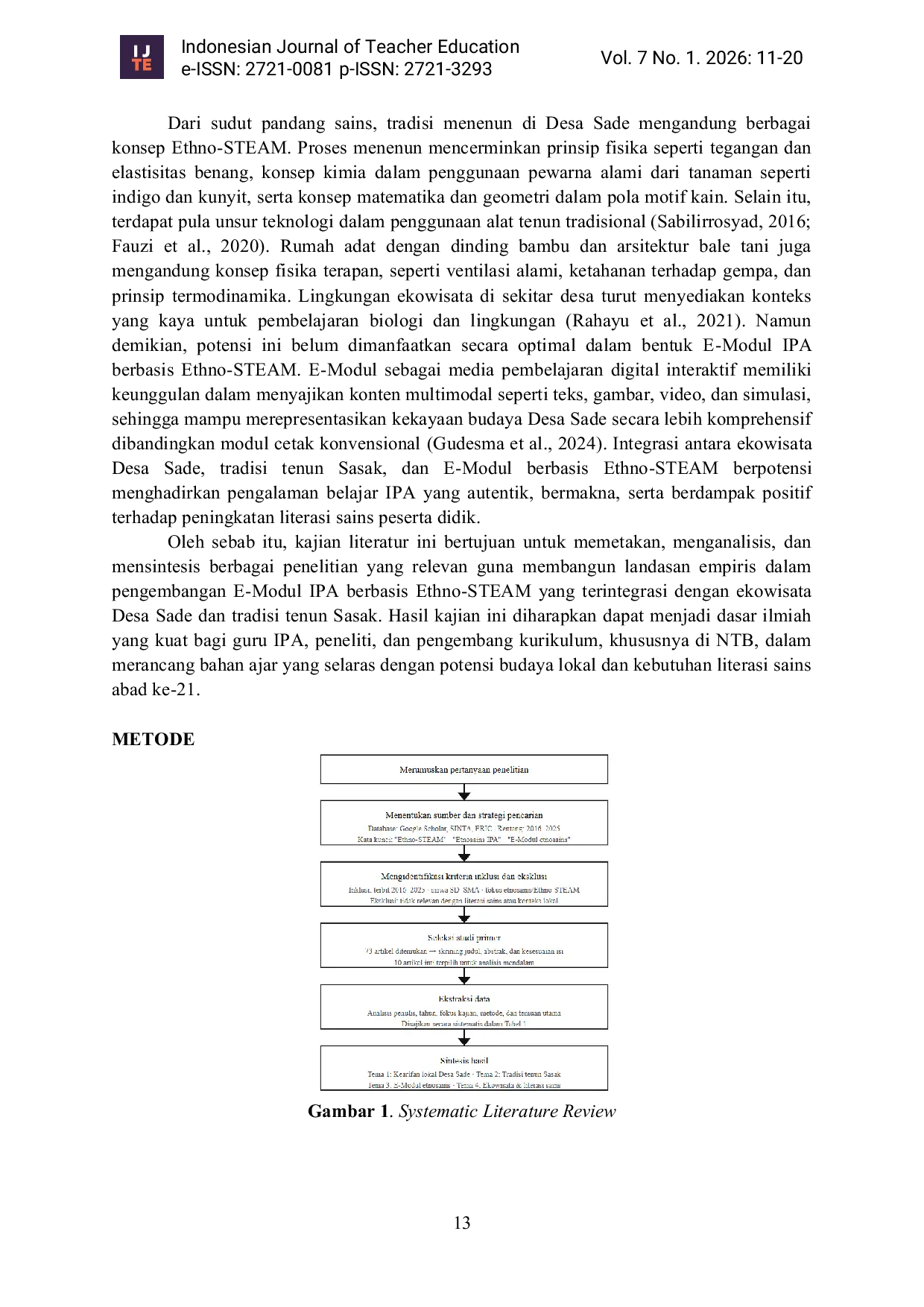 JURIS A Literature Review The Role of Ethno STEAM Science E Modules Based on Local Ecotourism and Weaving in Enhancing Students Science Literacy