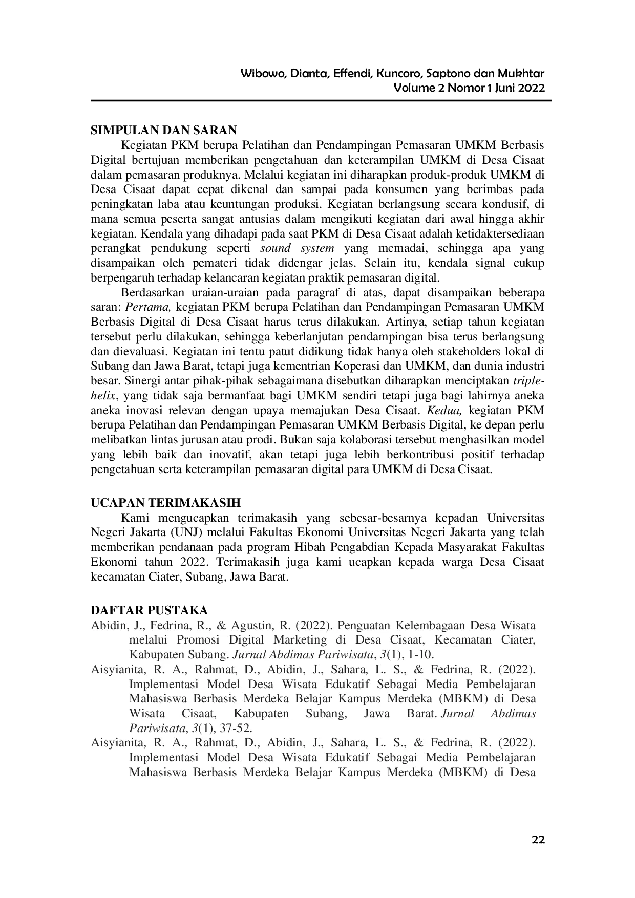 JURIS Pelatihan Dan Pendampingan Pemasaran Umkm Berbasis Digital Di Desa Cisaat