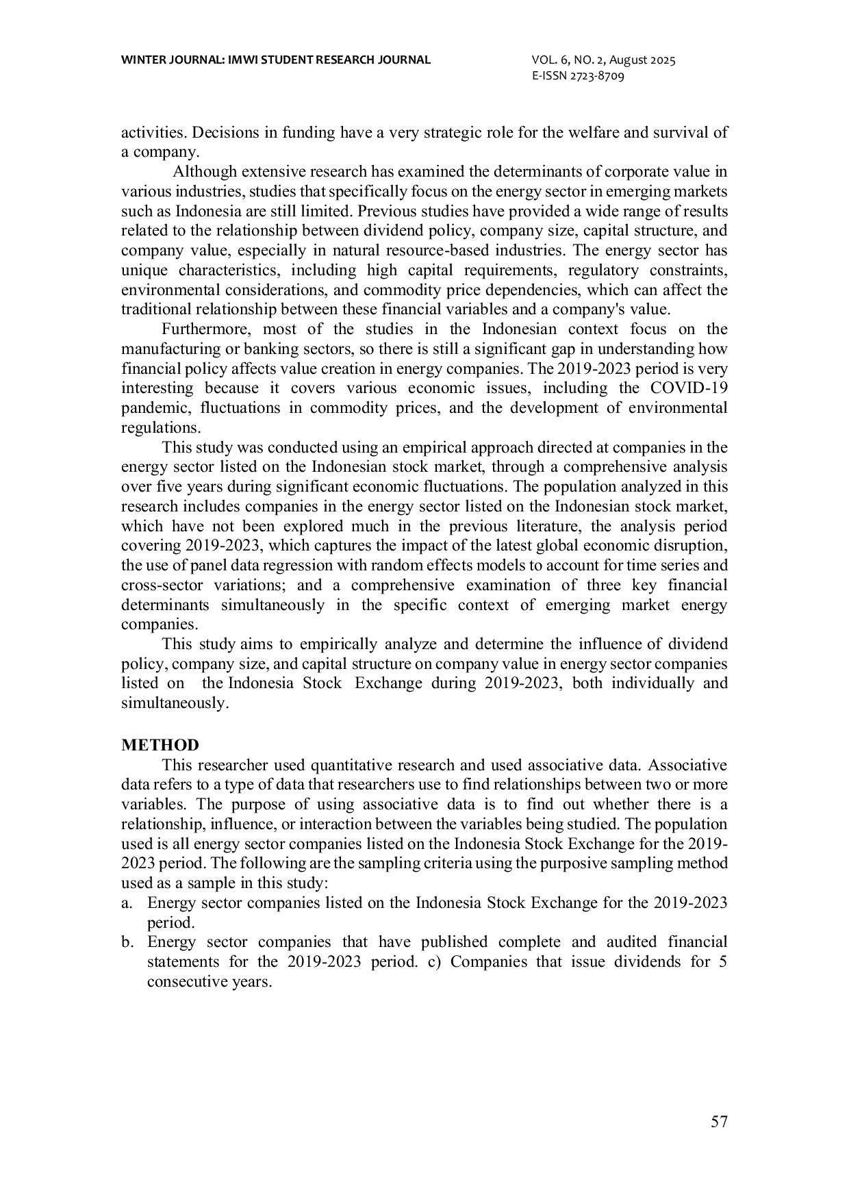 JURIS The Effect of Dividend Policy Company Size and Capital Structure on Company Value Empirical Study on Energy Sector Companies Listed on the Indonesia Stock Exchange in 2019 2023