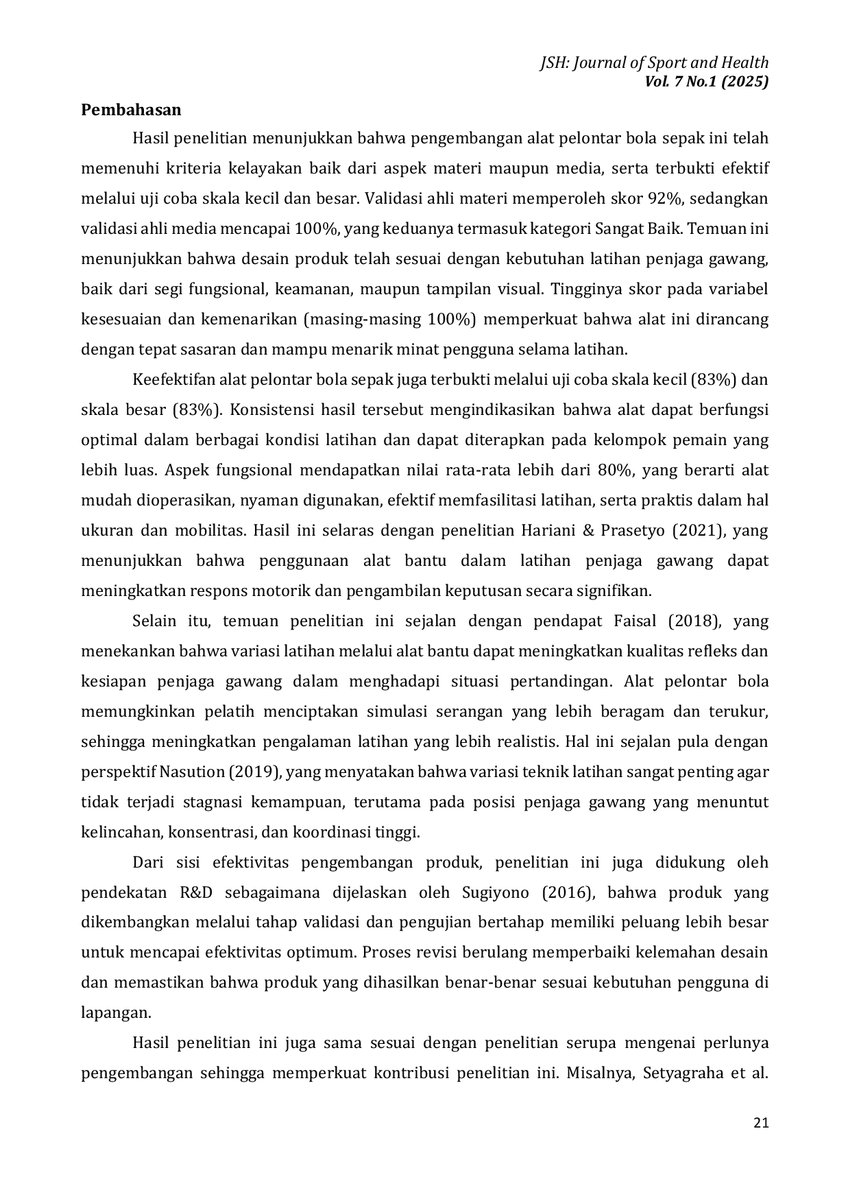 JURIS Pengembangan Alat Pelontar Bola Sepak Untuk Melatih Keterampilan Penjaga Gawang