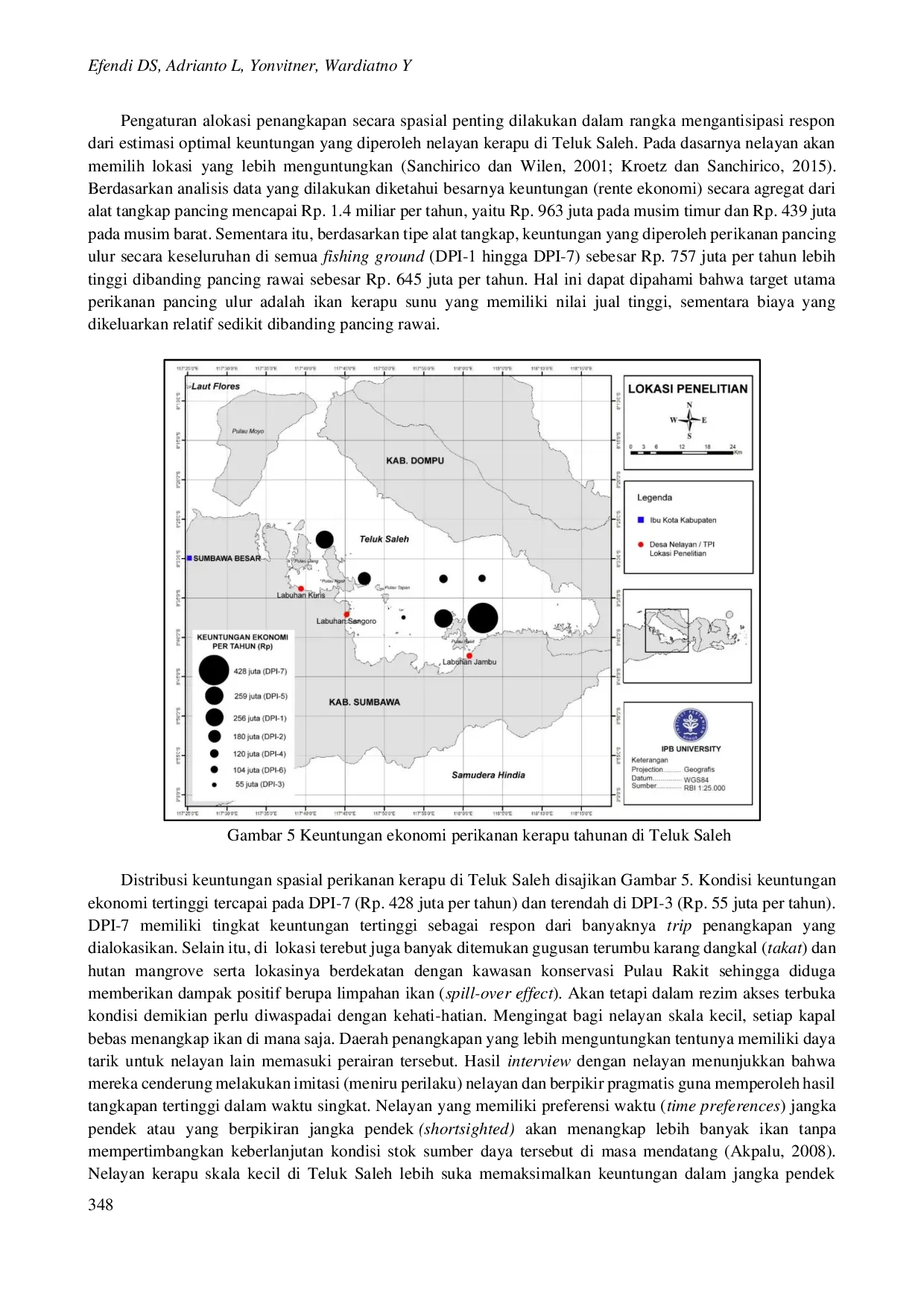 juris Analisis Bioekonomi Spasial Perikanan Kerapu Dalam Kerangka Pengelolaan Perikanan Di Teluk Saleh