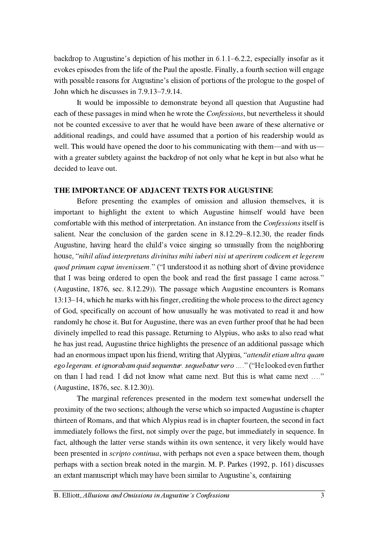 juris Allusions and Omissions in Augustine s Confessions