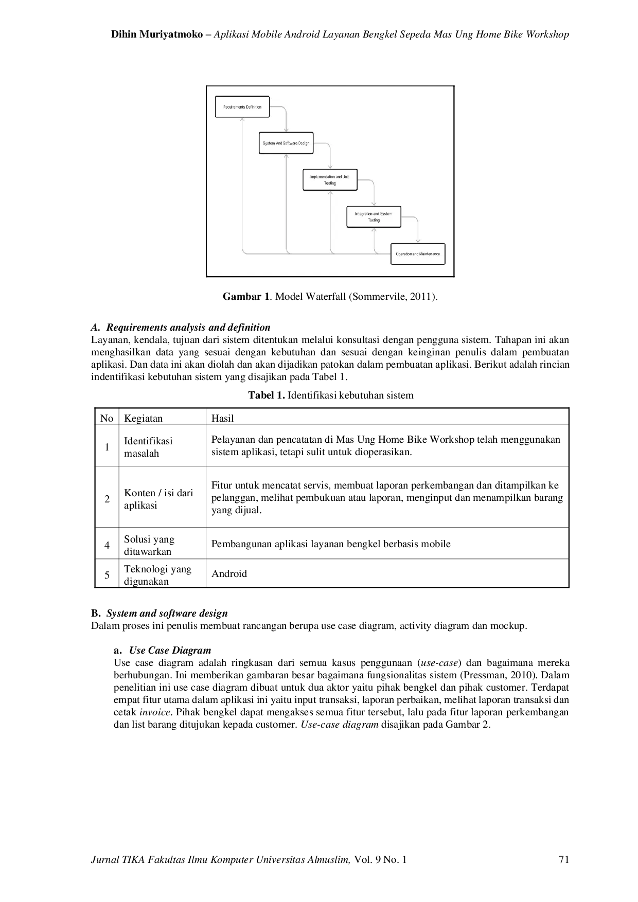 JURIS Android Mobile Application of Mas Ung Home Bike Workshop s Service