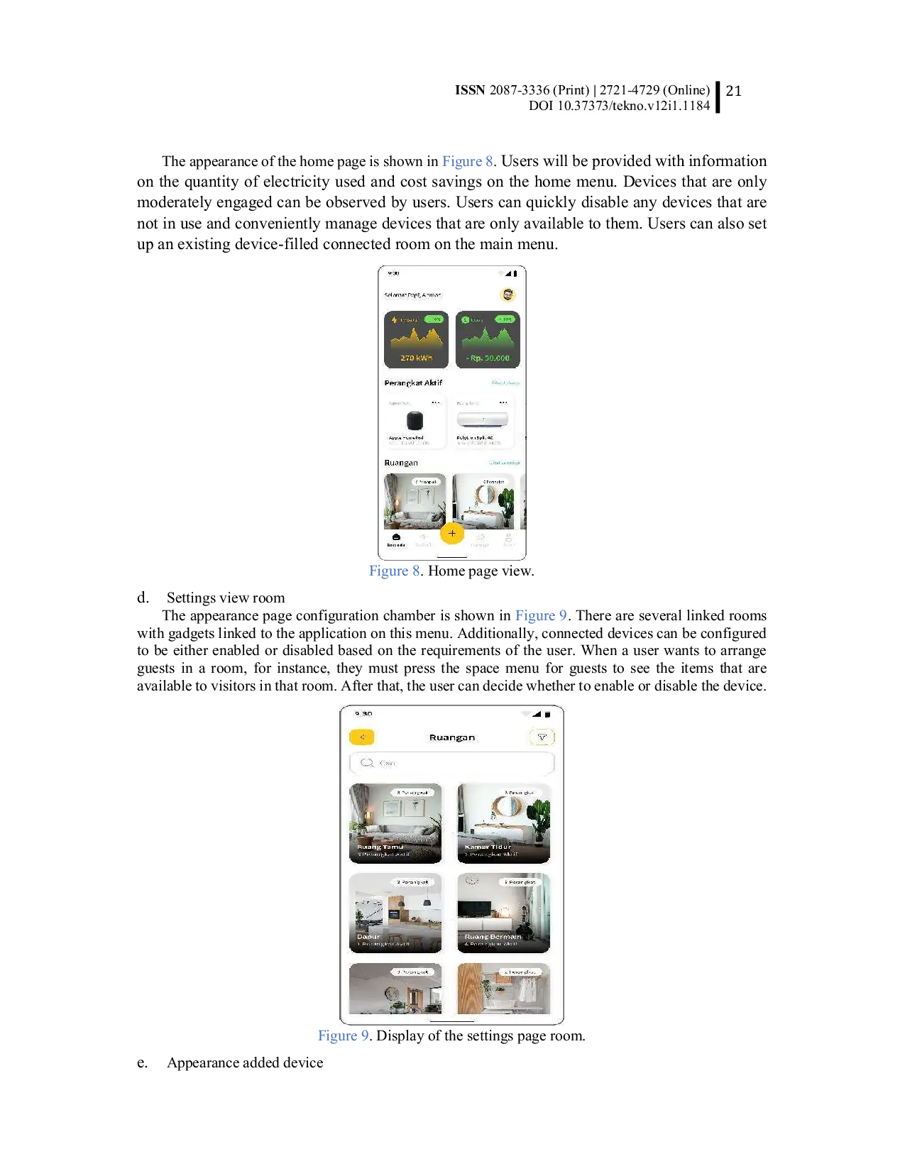 JURIS UI UX design in smart home automation applications using the design thinking method