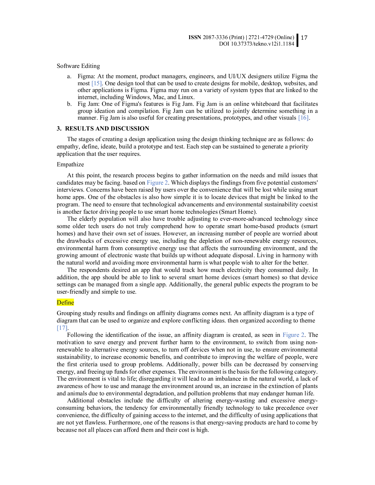 JURIS UI UX design in smart home automation applications using the design thinking method