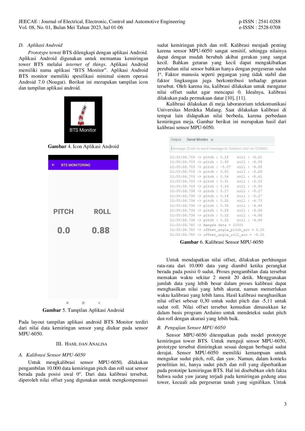 JURIS Prototype Monitoring Kelayakan Tower Base Transceiver Station BTS Berbasis Android