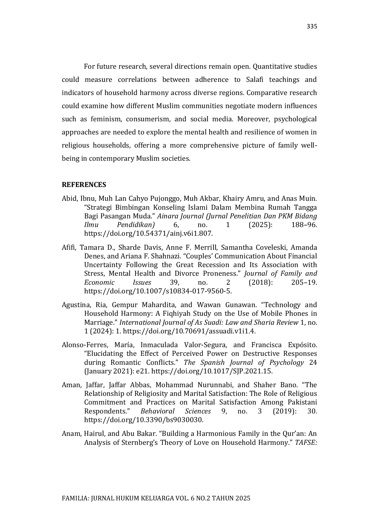 JURIS Household Harmony in Salafi Families Perspectives of Ustadz Wives in Jember