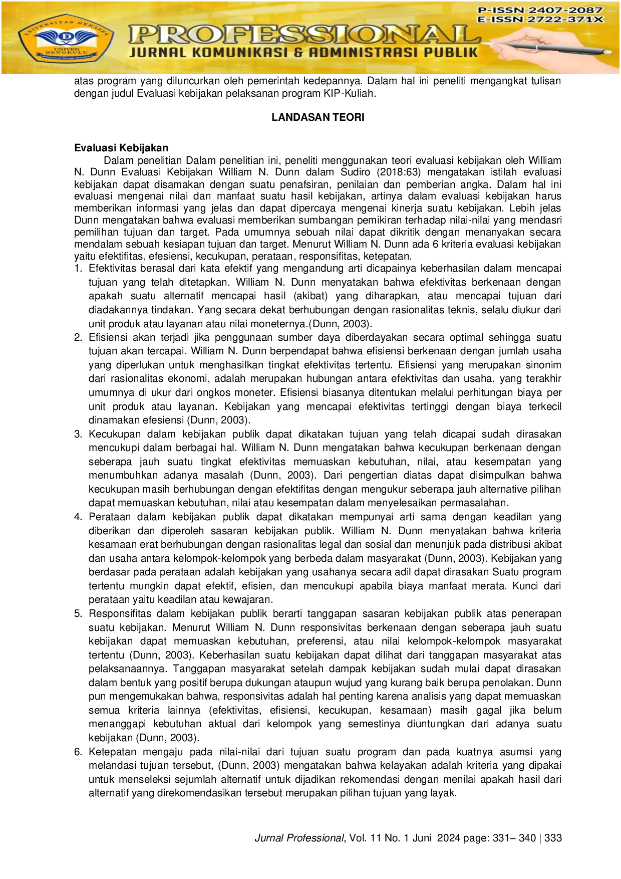 JURIS Evaluasi Pelaksanaan Kebijakan Program KIP K Di Indonesia