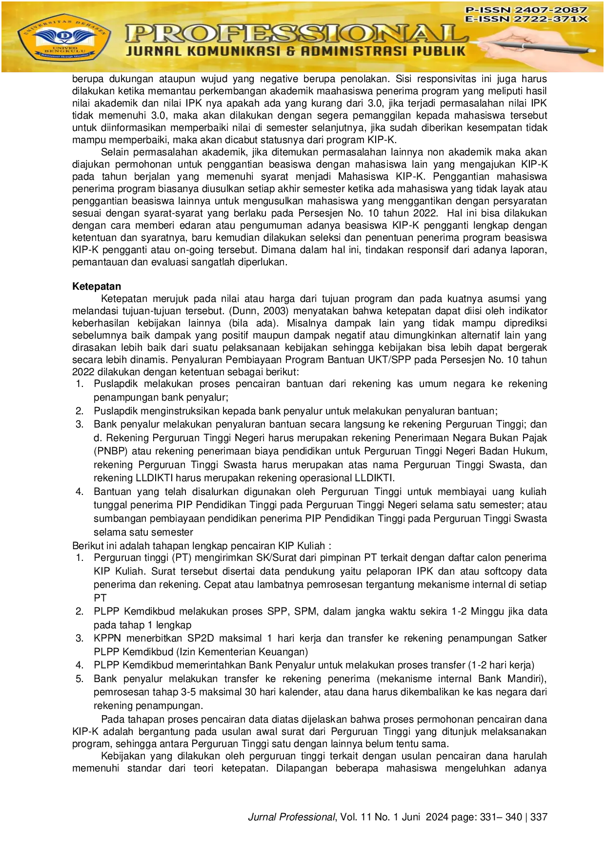 JURIS Evaluasi Pelaksanaan Kebijakan Program KIP K Di Indonesia