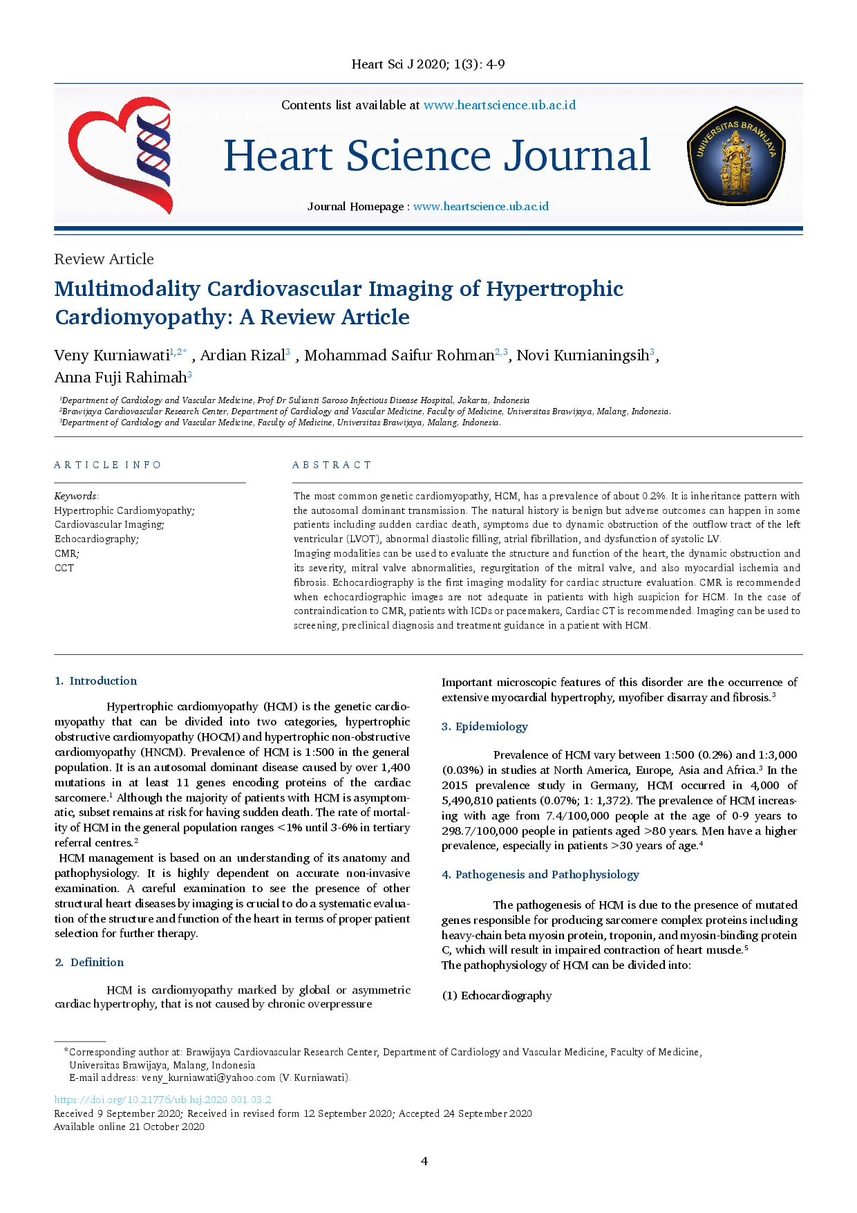 juris Multimodality Cardiovascular Imaging of Hyperthrophic Cardiomyopathy A Review Article