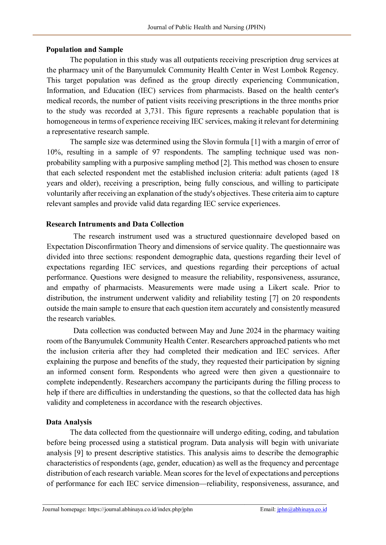 JURIS Patient Satisfaction Level With Prescription Communication Information And Education IEC Services