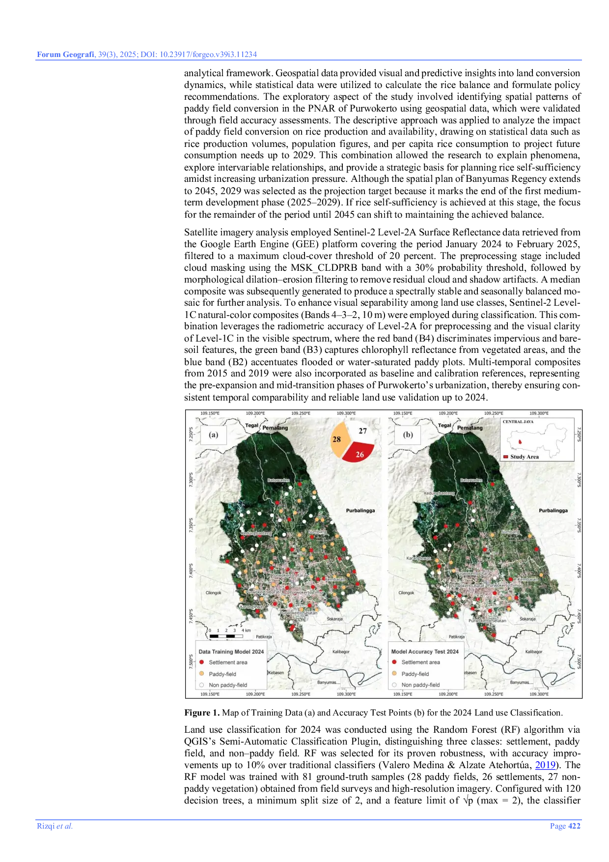 JURIS Balancing Urban Growth and Food Autonomy An Integrated Machine Learning and Agricultural Statistics Framework for Local Rice Self Sufficiency in the PNAR of Purwokerto Indonesia