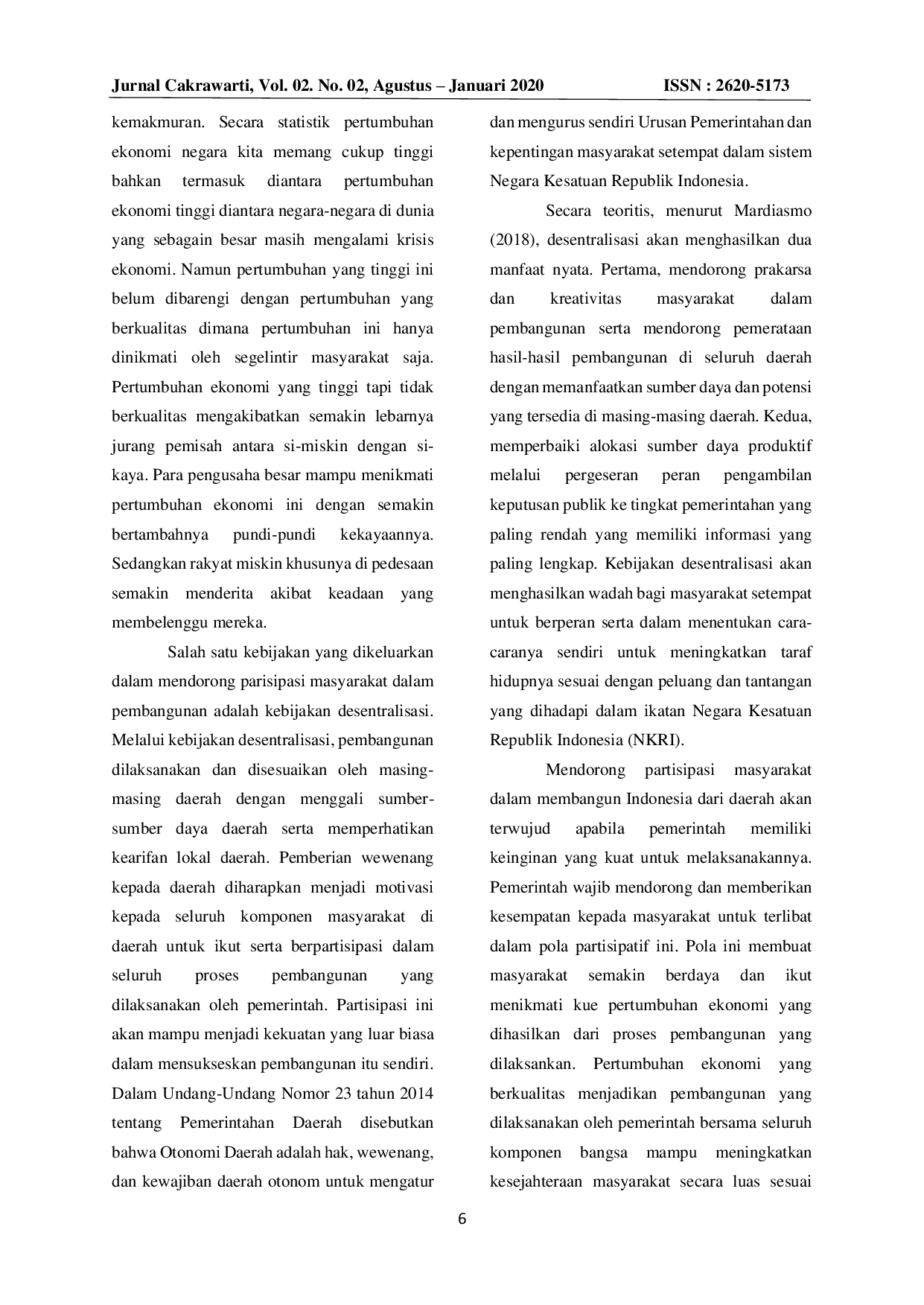 JURIS Membangun Indonesia dari Daerah dengan Penguatan Partisipasi Masyarakat