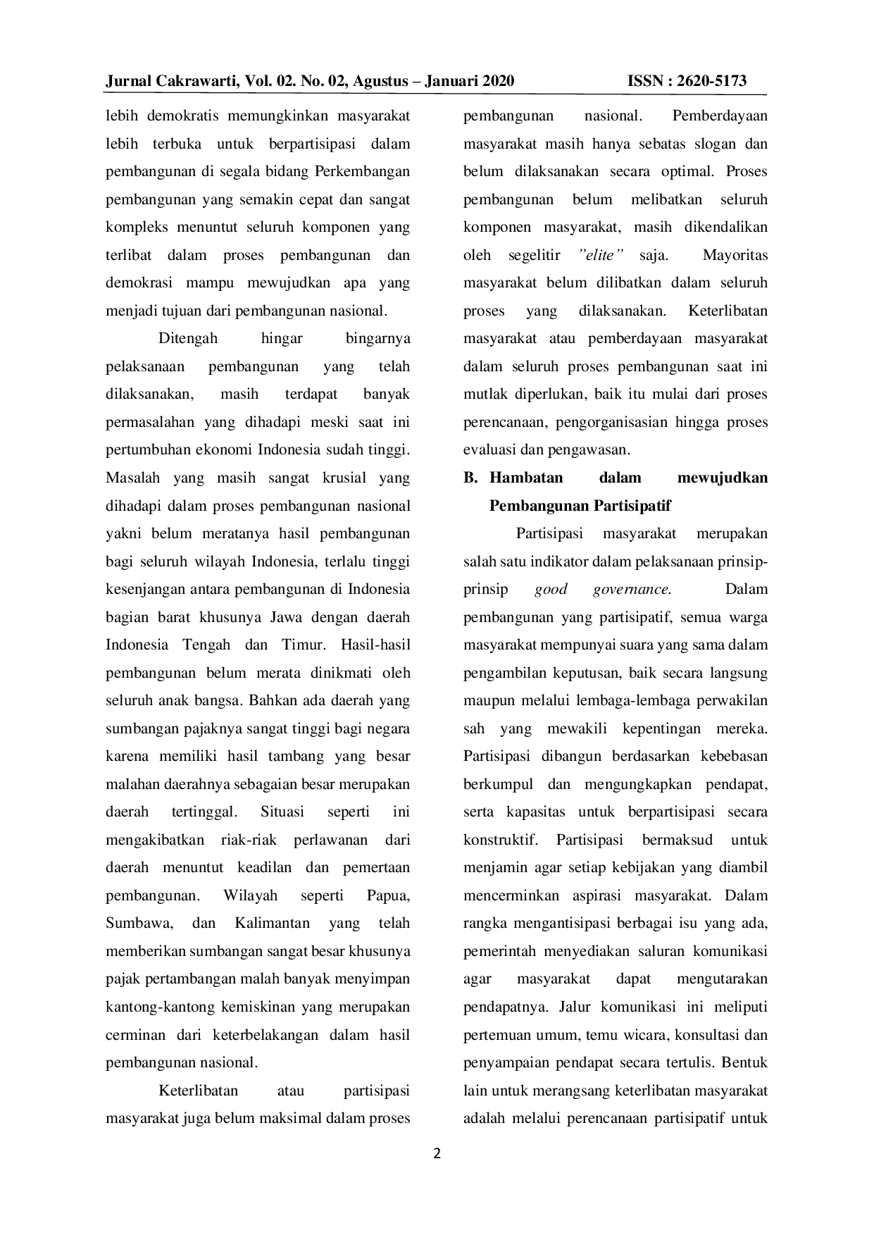 JURIS Membangun Indonesia dari Daerah dengan Penguatan Partisipasi Masyarakat