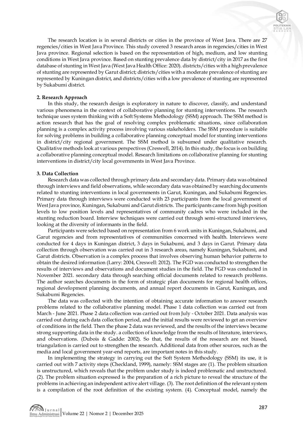 JURIS Conceptual Model of Collaborative Planning for Stunting in the Perspective of Sustainable Development Goals SDGs Intervention