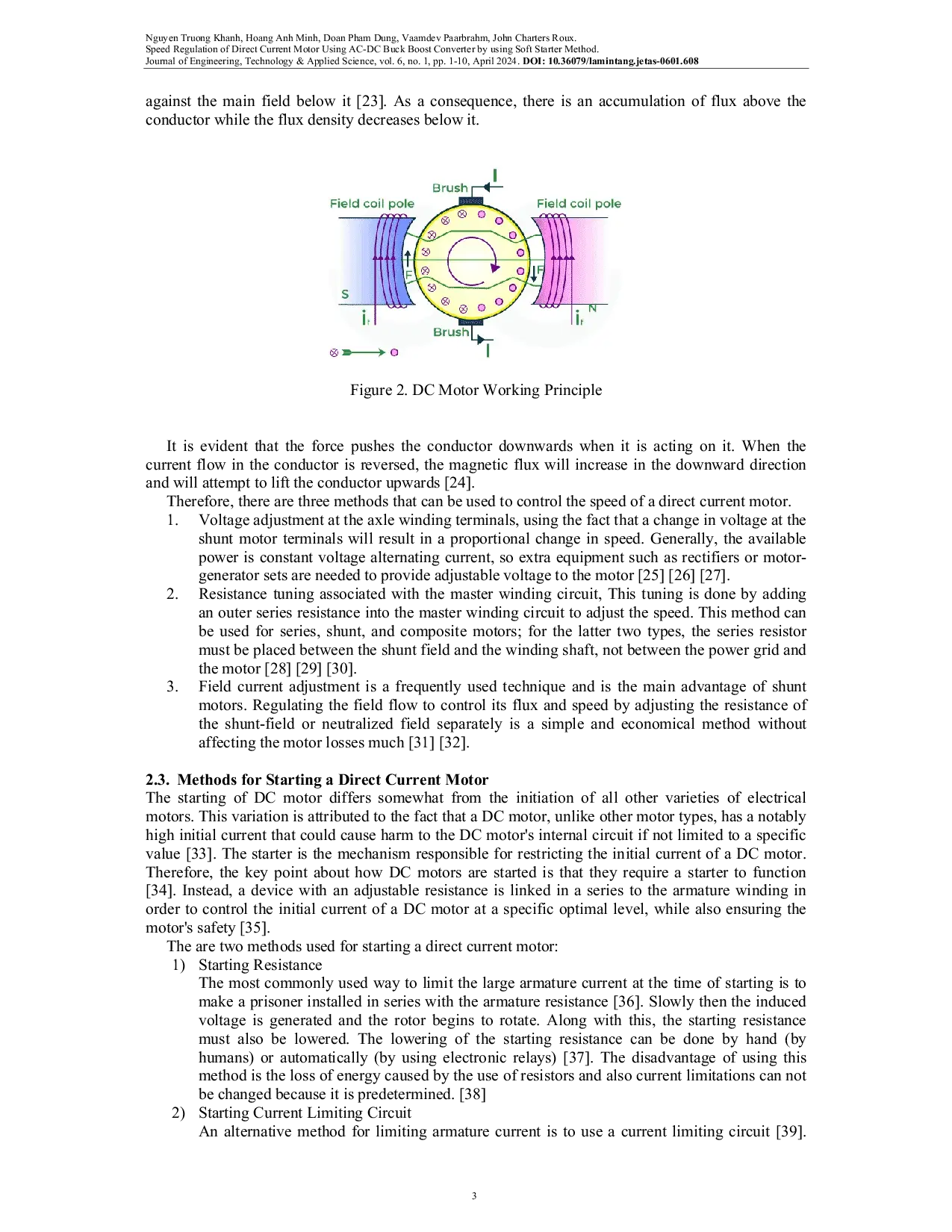 JURIS Speed Regulation Of Direct Current Motor Using AC DC Buck Boost Converter By Using Soft Starter Method
