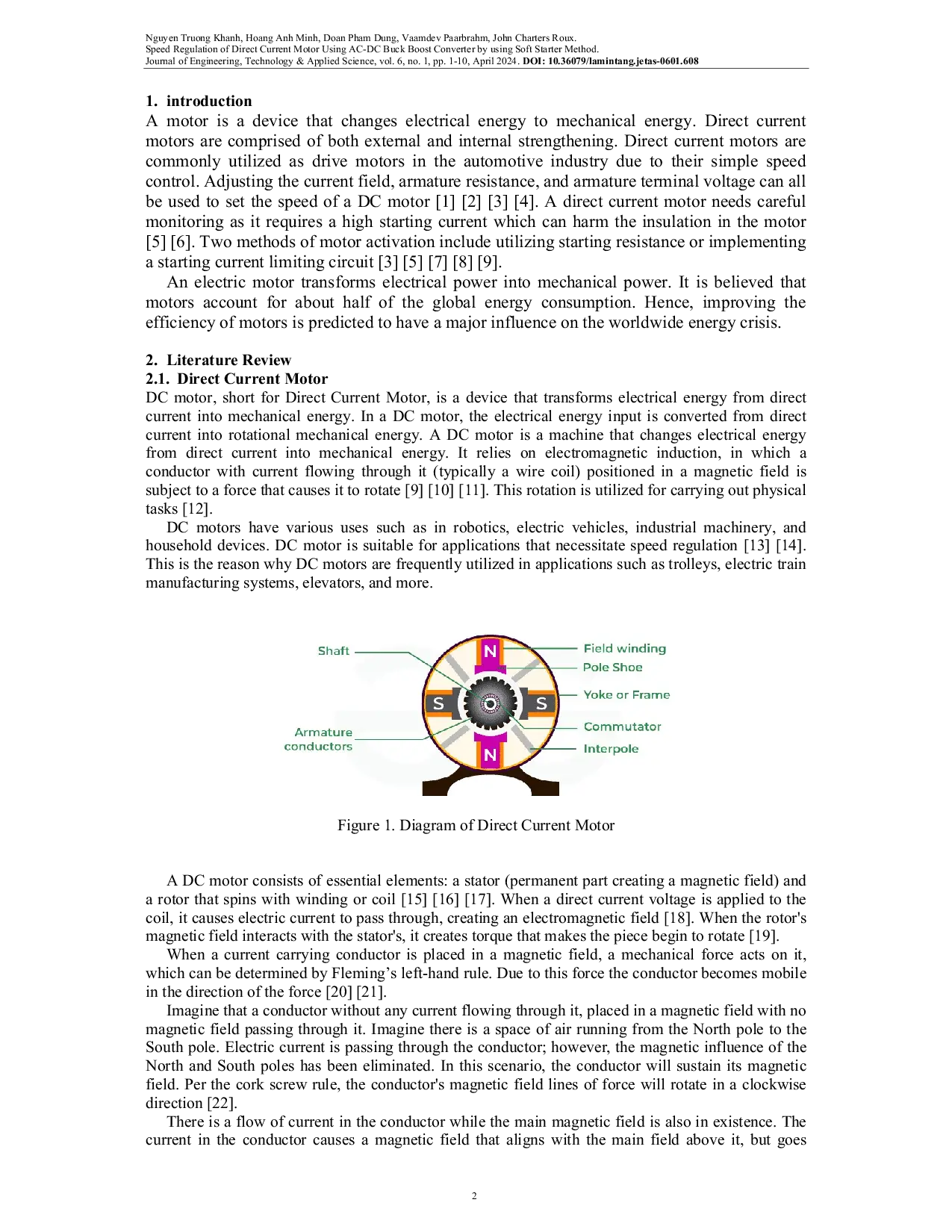 JURIS Speed Regulation Of Direct Current Motor Using AC DC Buck Boost Converter By Using Soft Starter Method