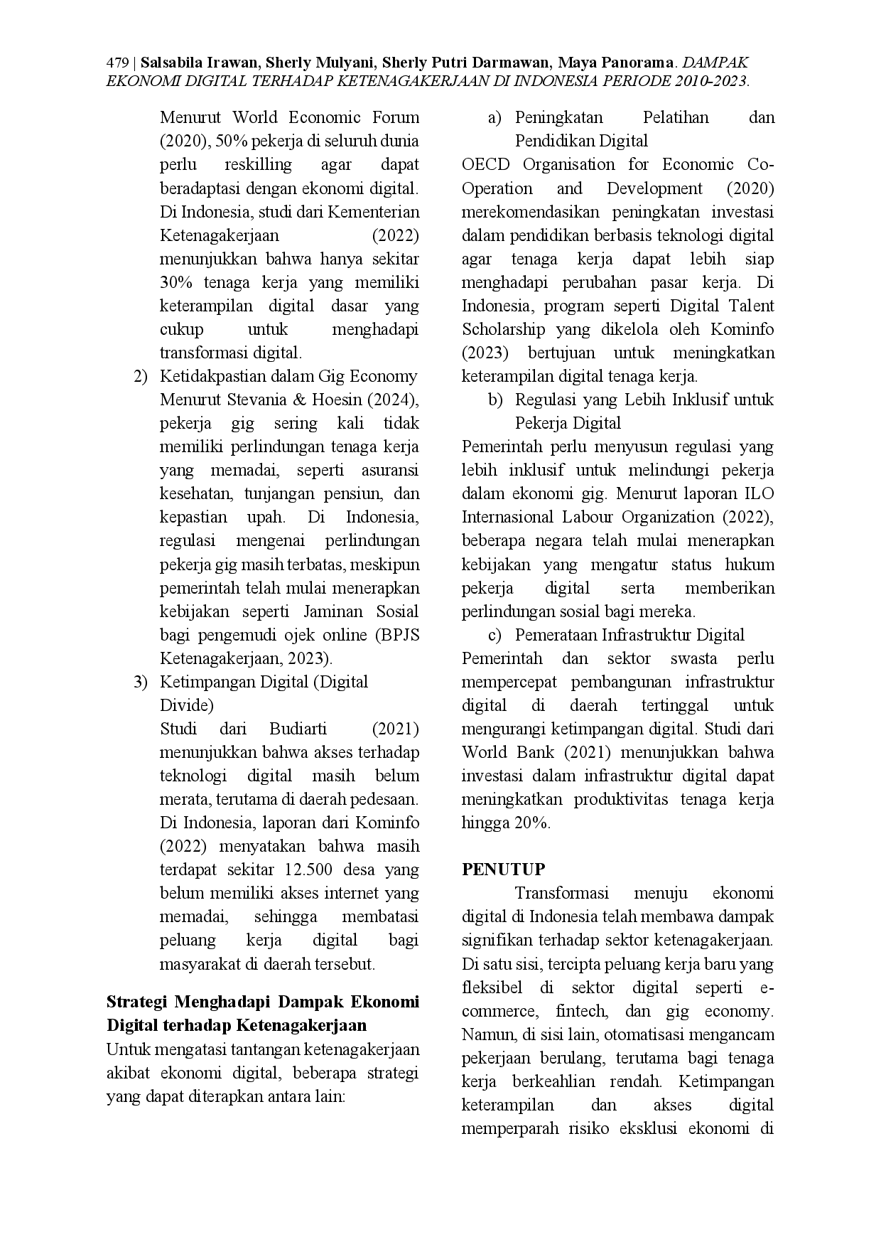 juris Dampak Ekonomi Digital Terhadap Ketenagakerjaan Di Indonesia Periode 2010 2023