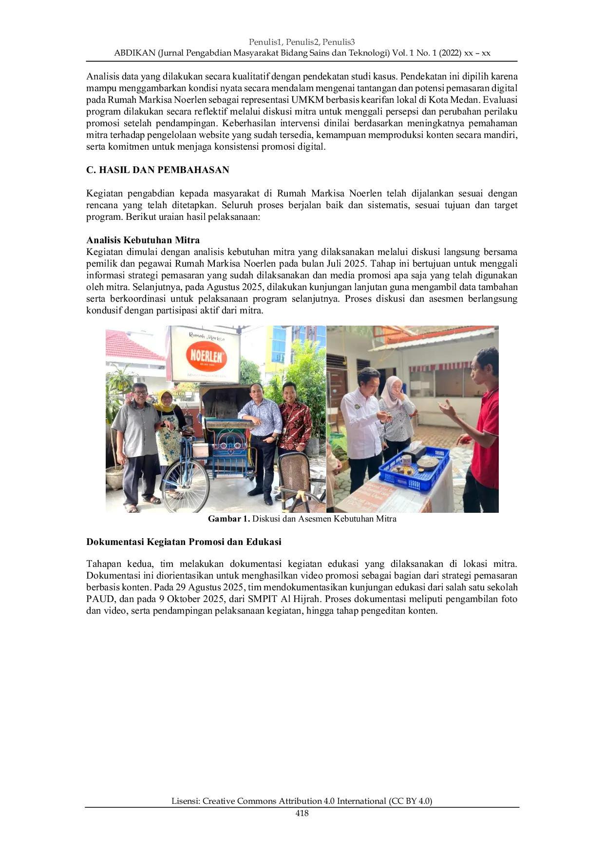 JURIS Pengembangan Pemasaran Digital Oleh Oleh Khas Medan Strategi Peningkatan Ekonomi Berbasis Kearifan Lokal di Rumah Markisa Noerlen