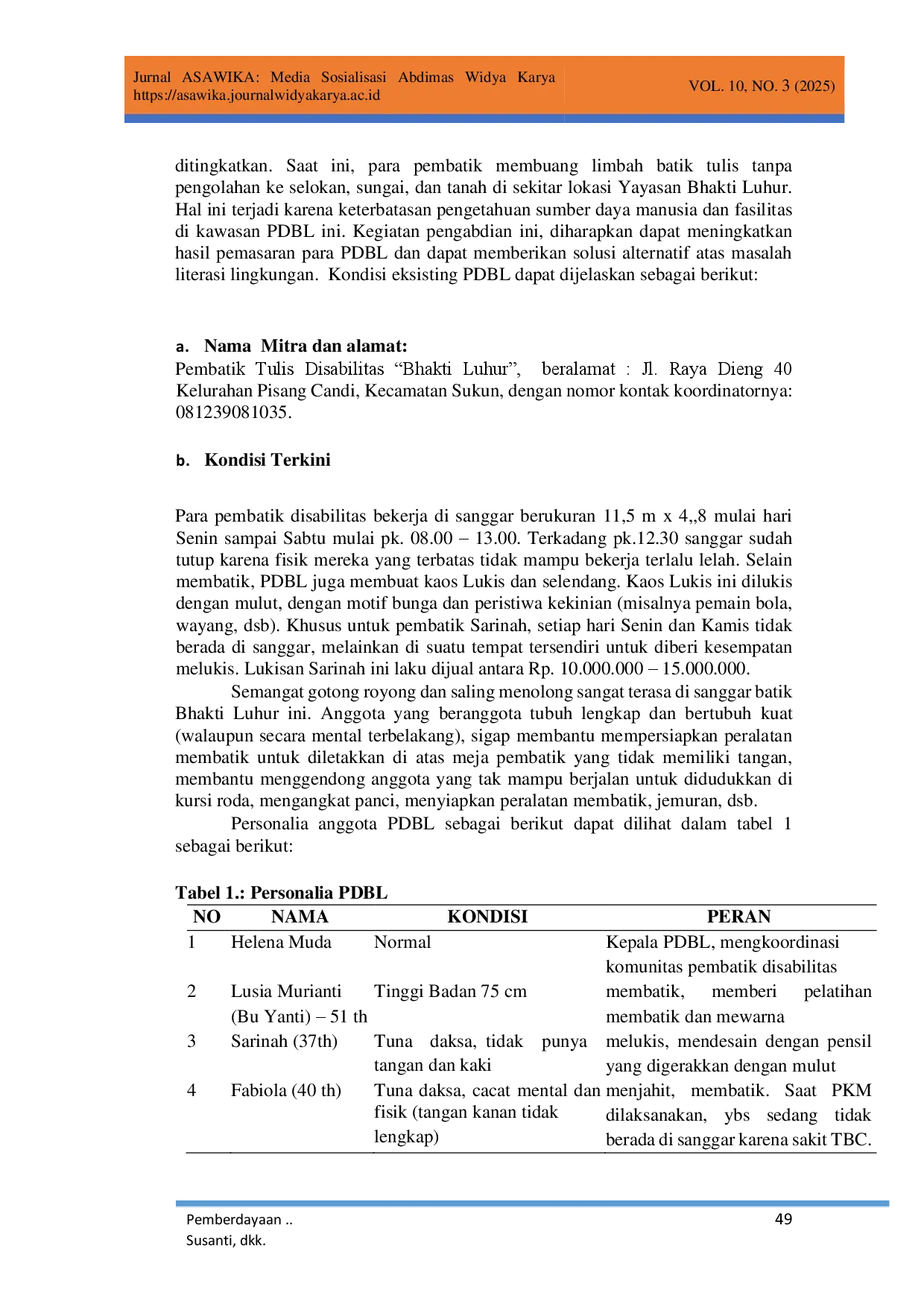 juris Pemberdayaan Pembatik Tulis Disabilitas Bhakti Luhur di Bidang Hak Cipta dan Literasi Lingkungan