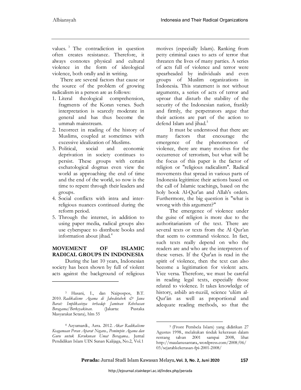 JURIS Indonesia Dan Organisasi Radikal Mereka