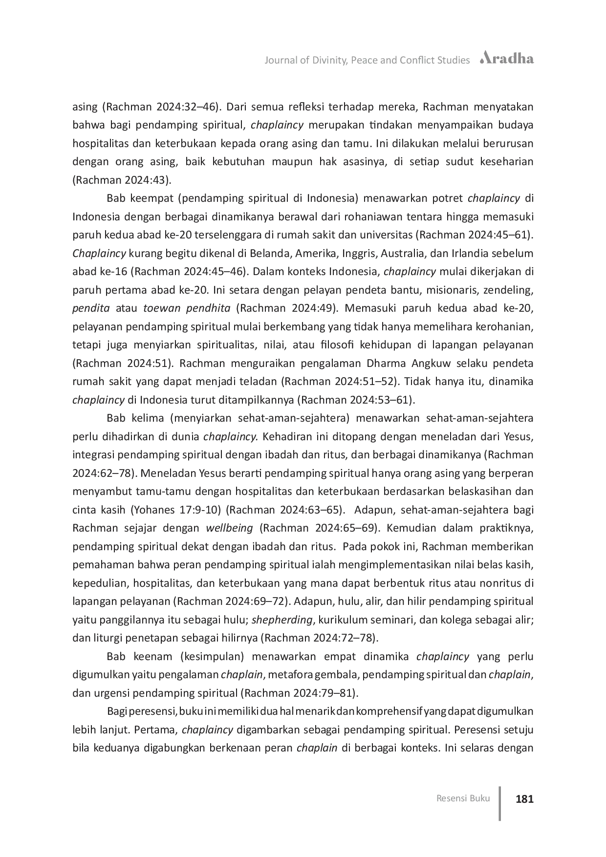 JURIS Resensi Buku Pendamping Spiritual Chaplaincy Kekristenan Menyuarakan Sehat Aman Sejahtera di Luar Tembok Gereja