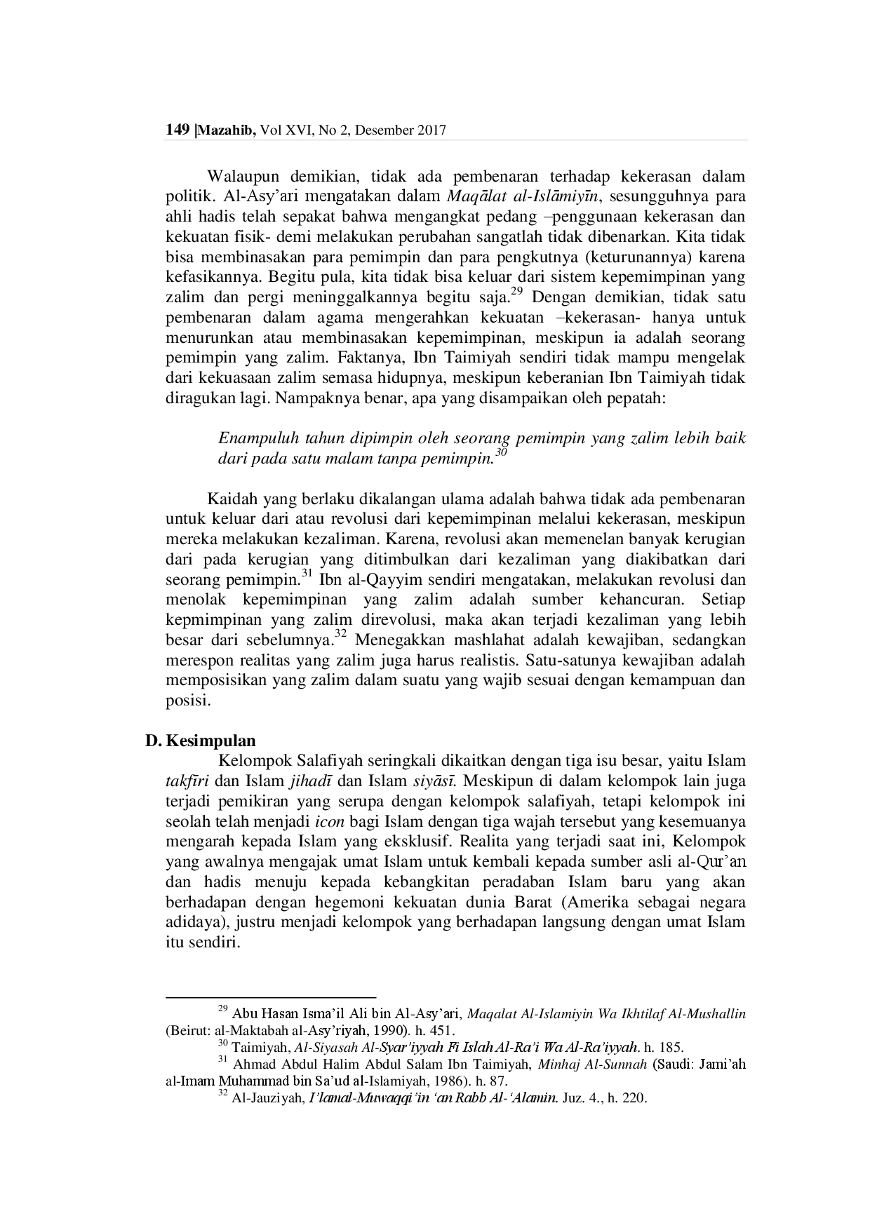 juris Gerakan Salafiyah Islam Politik dan Rigiditas Interpretasi Hukum Islam