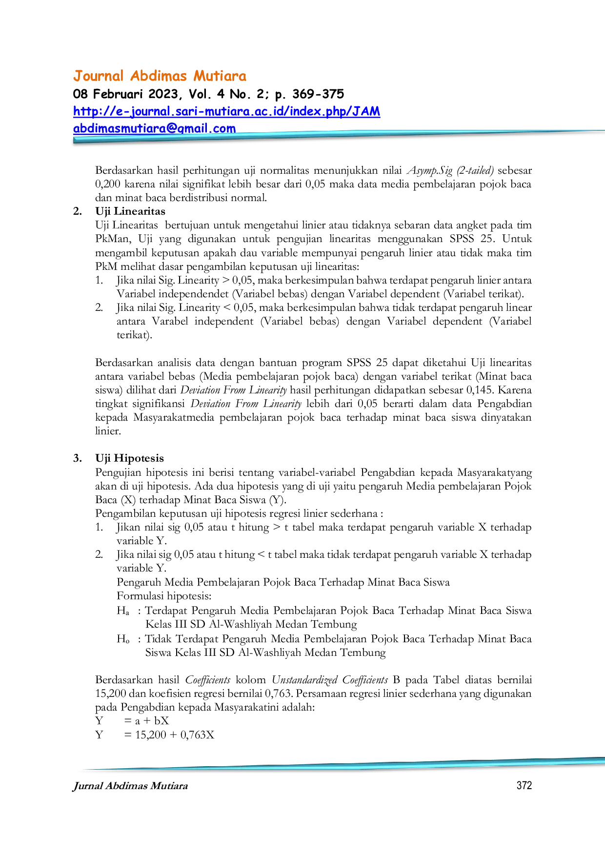 JURIS Implementasi Media Pembelajaran Pojok Baca Terhadap Minat Baca Siswa Kelas II SDN Al Washliyah Medan Tembung