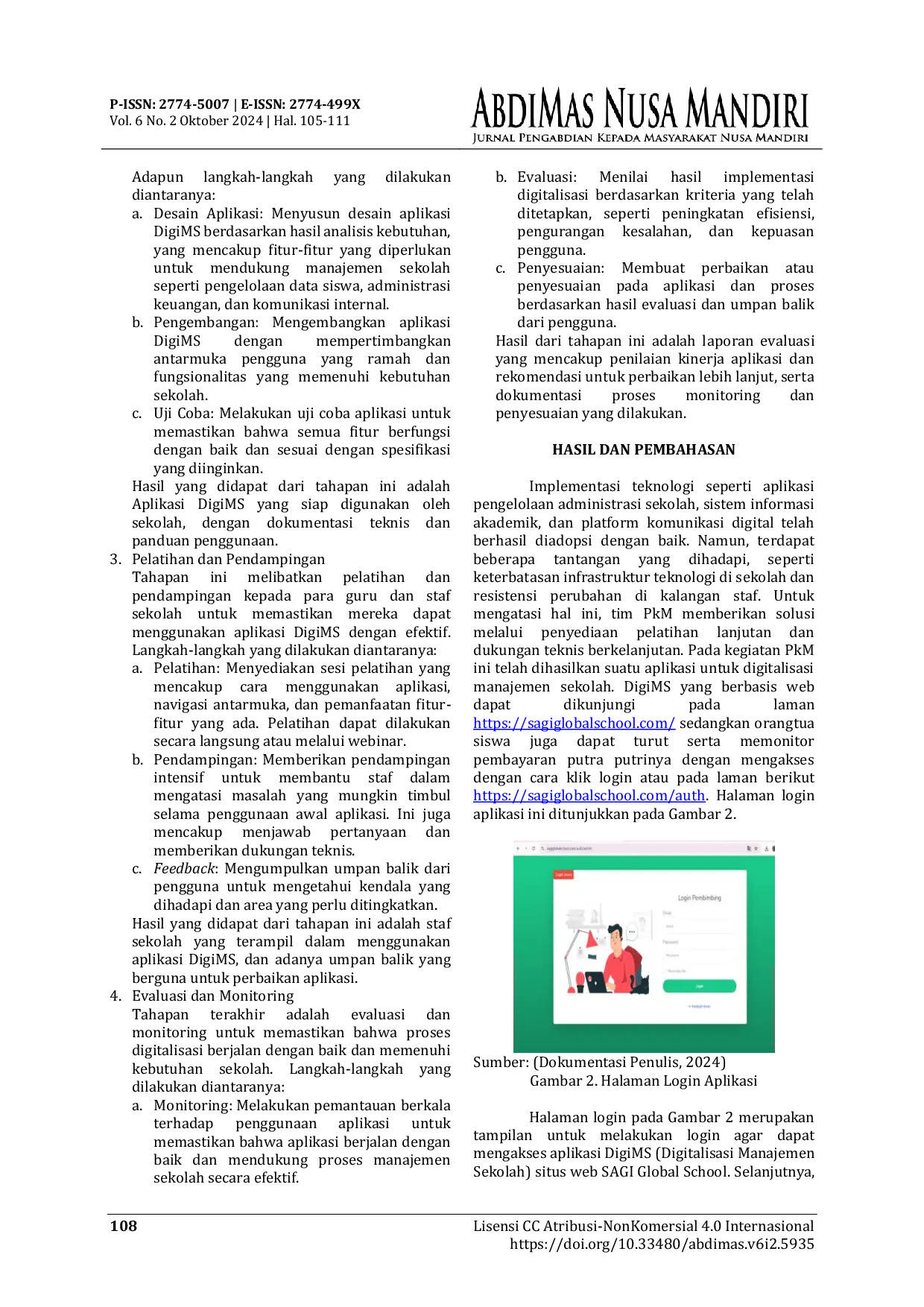 JURIS Pendampingan Digitalisasi Sekolah SMPIT Ajimutu Global Insani Tambun Utara Bekasi Menuju Manajemen Sekolah Berbasis Digital