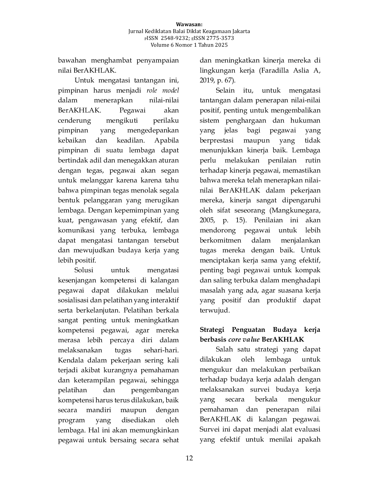 JURIS Core Value Berakhlak Aparatur Sipil Negara Sebagai Nilai Nilai Budaya Kerja dalam Pelayanan Publik