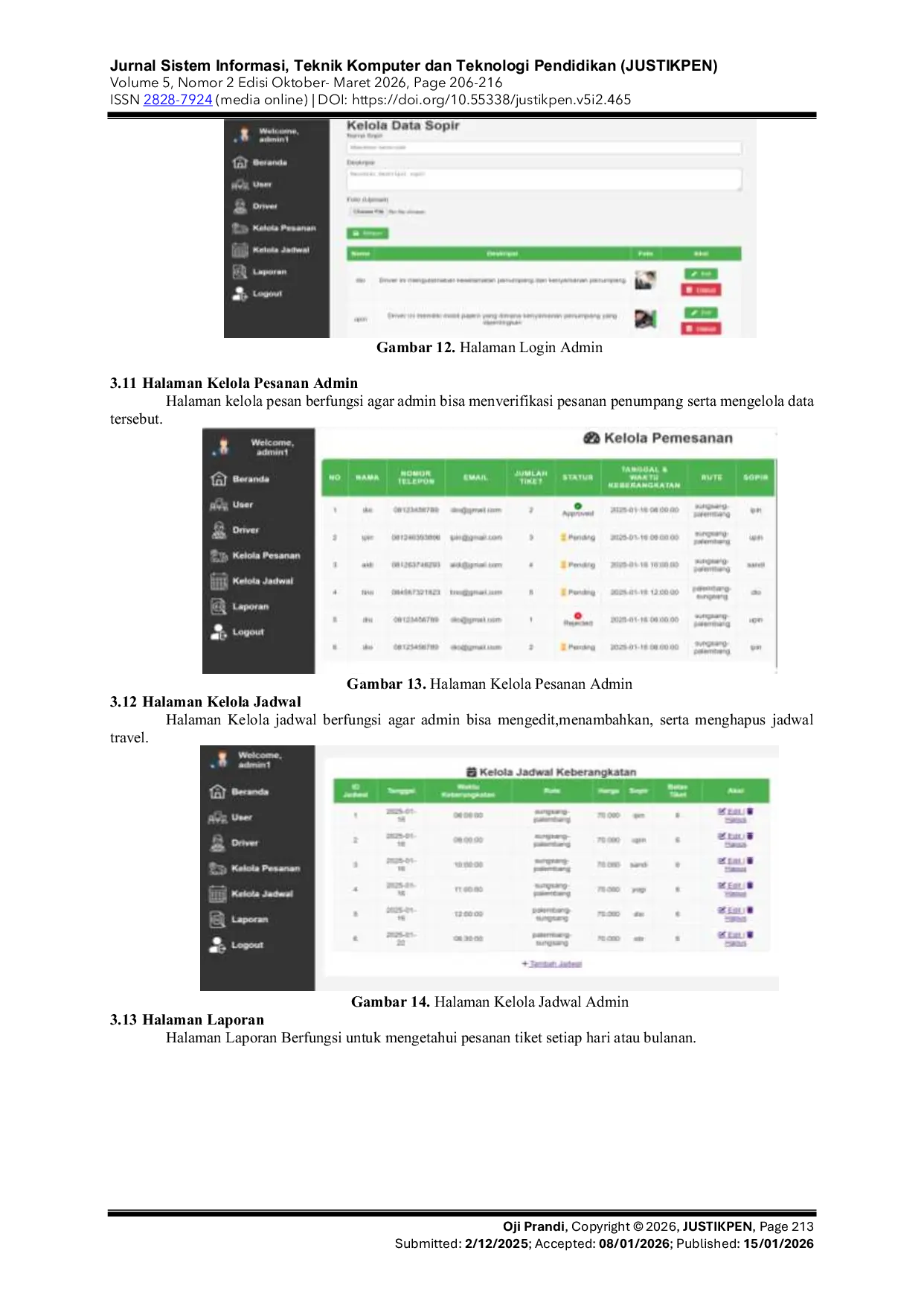 JURIS SISTEM PEMESANAN TRAVEL ANTAR KOTA Sungsang Palembang pada Terminal Haji Rohman Berbasis Website
