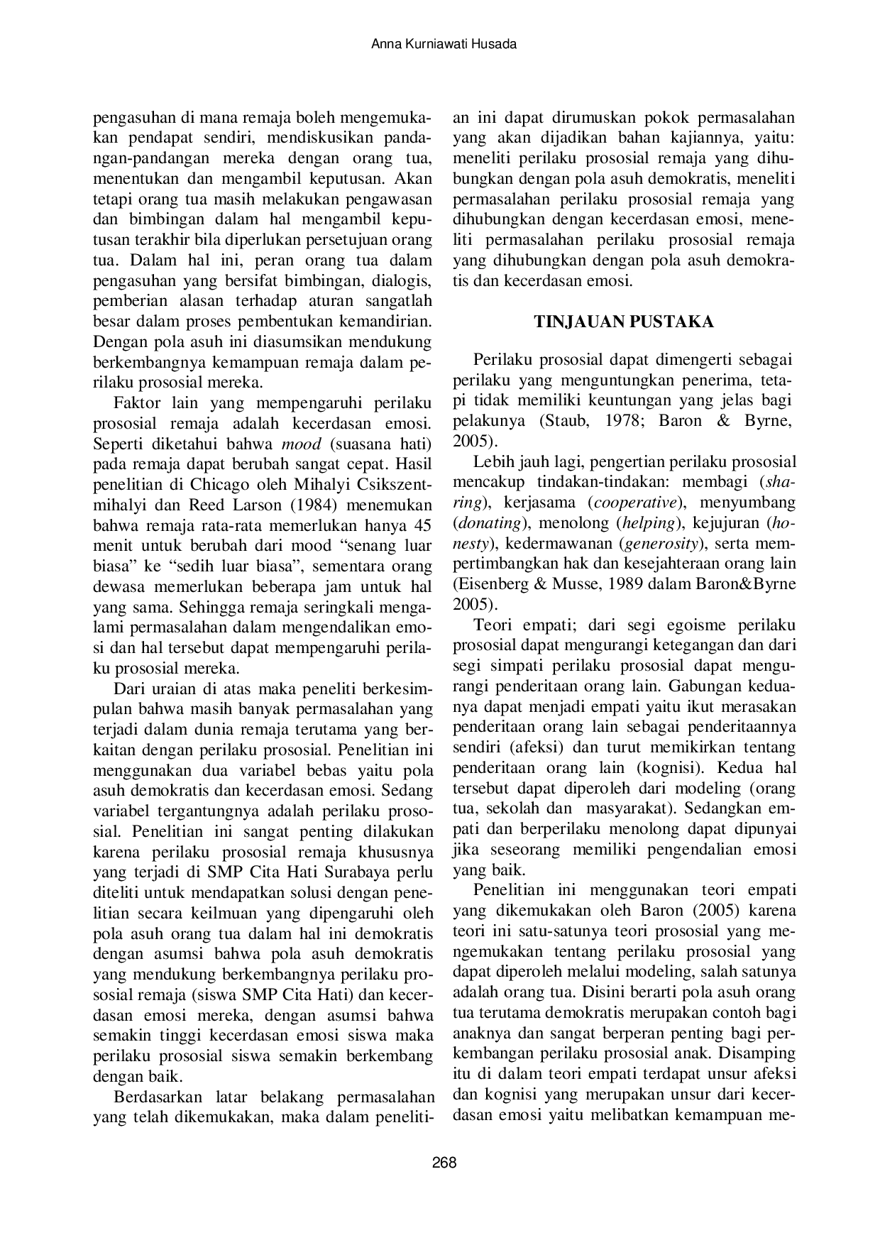JURIS Hubungan Antara Dukungan Sosial Dan Kualitas Attachment Pada Ibu Dengan Resiliensi Remaja Quasi Broken Home Di SMP Negeri 3 Babat