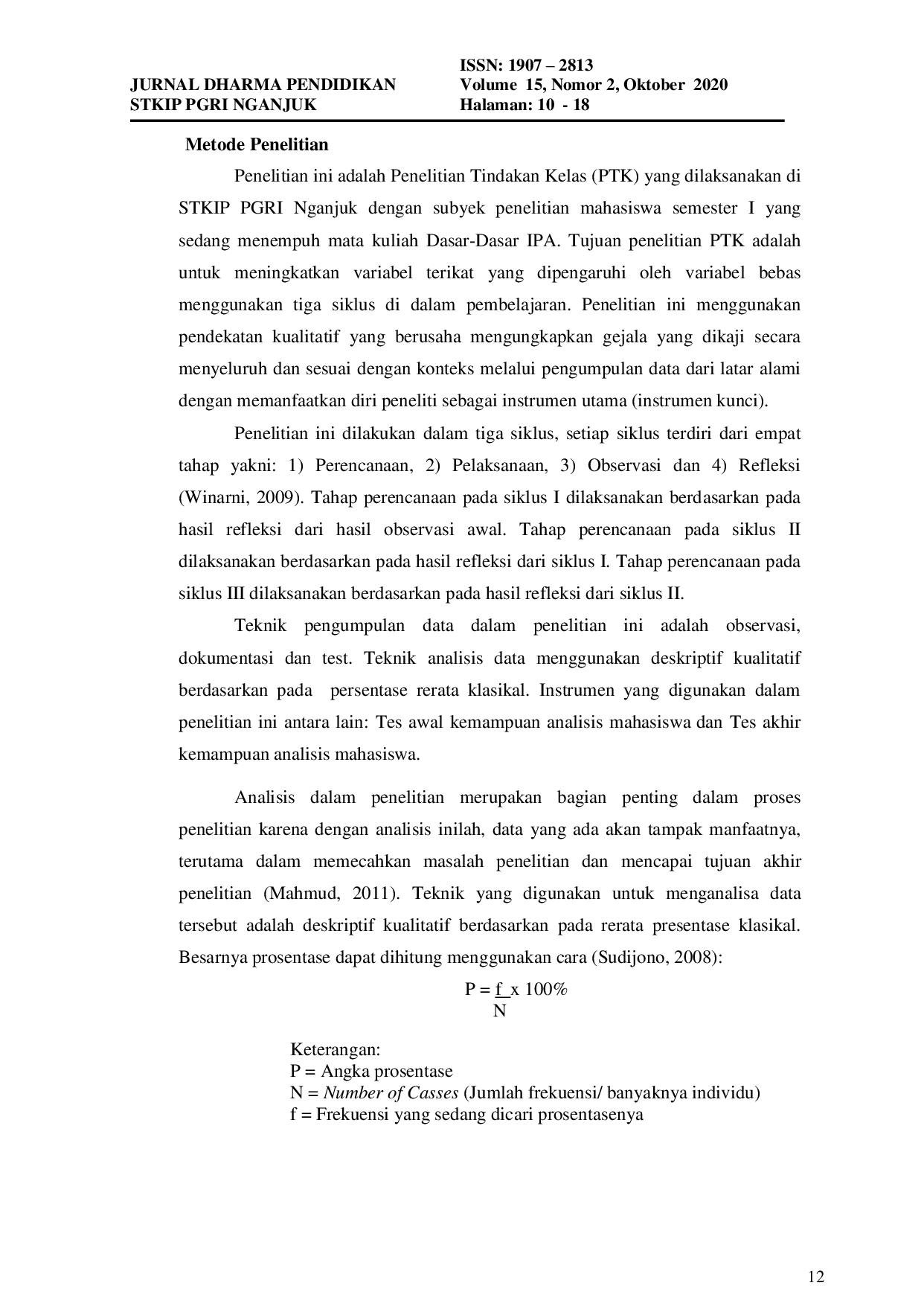 JURIS Peningkatan Kemampuan Analisis Mahasiswa Menggunakan Model Saintifik Berbantuan Google Classroom Di Era Pandemi Covid 19 Pada Mata Kuliah Dasar Dasar Ipa