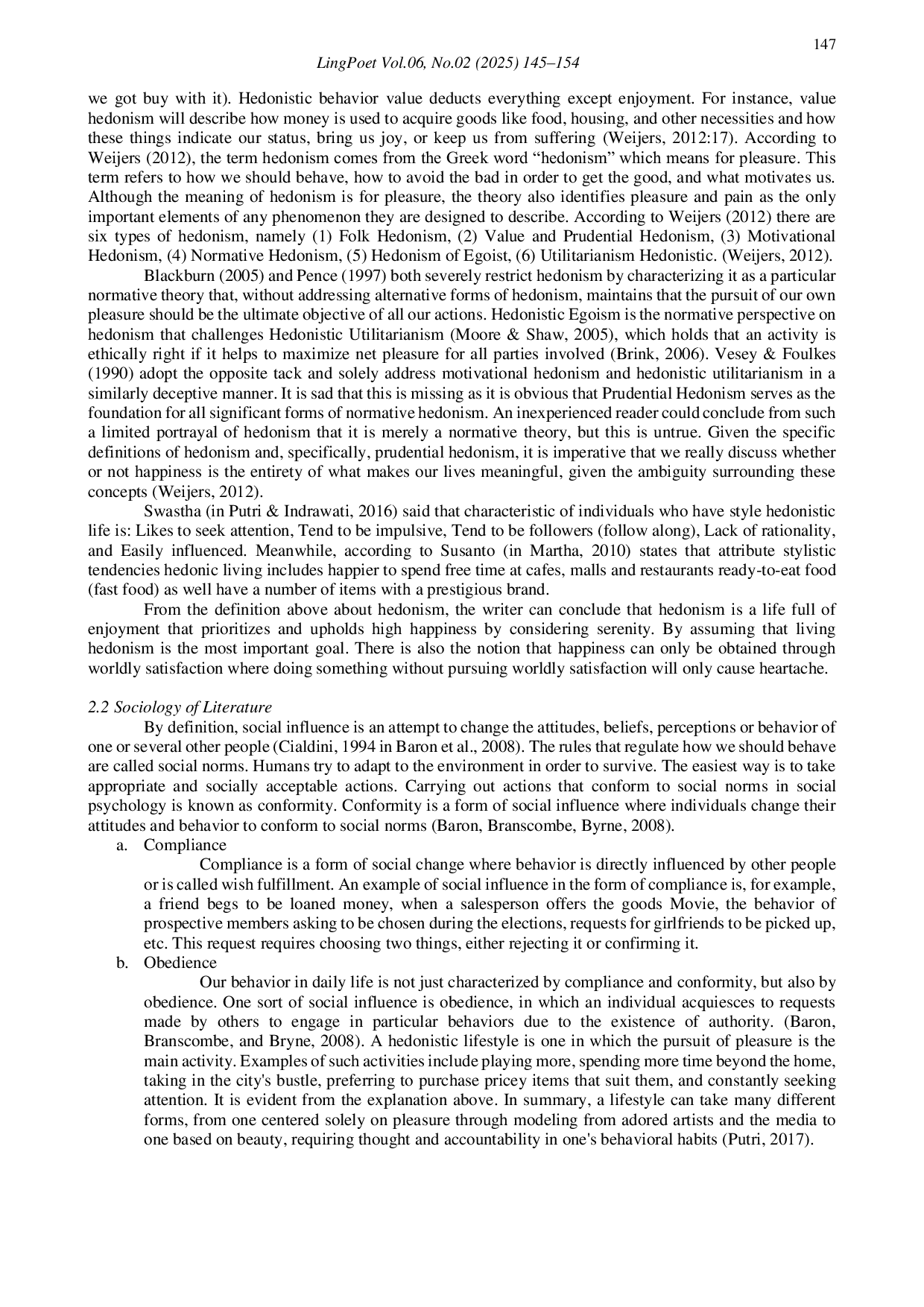 JURIS Hedonism on the Shifting Ideas of the Characters in The Film The Tinder Swindler and The Great Gatsby A Comparative Study