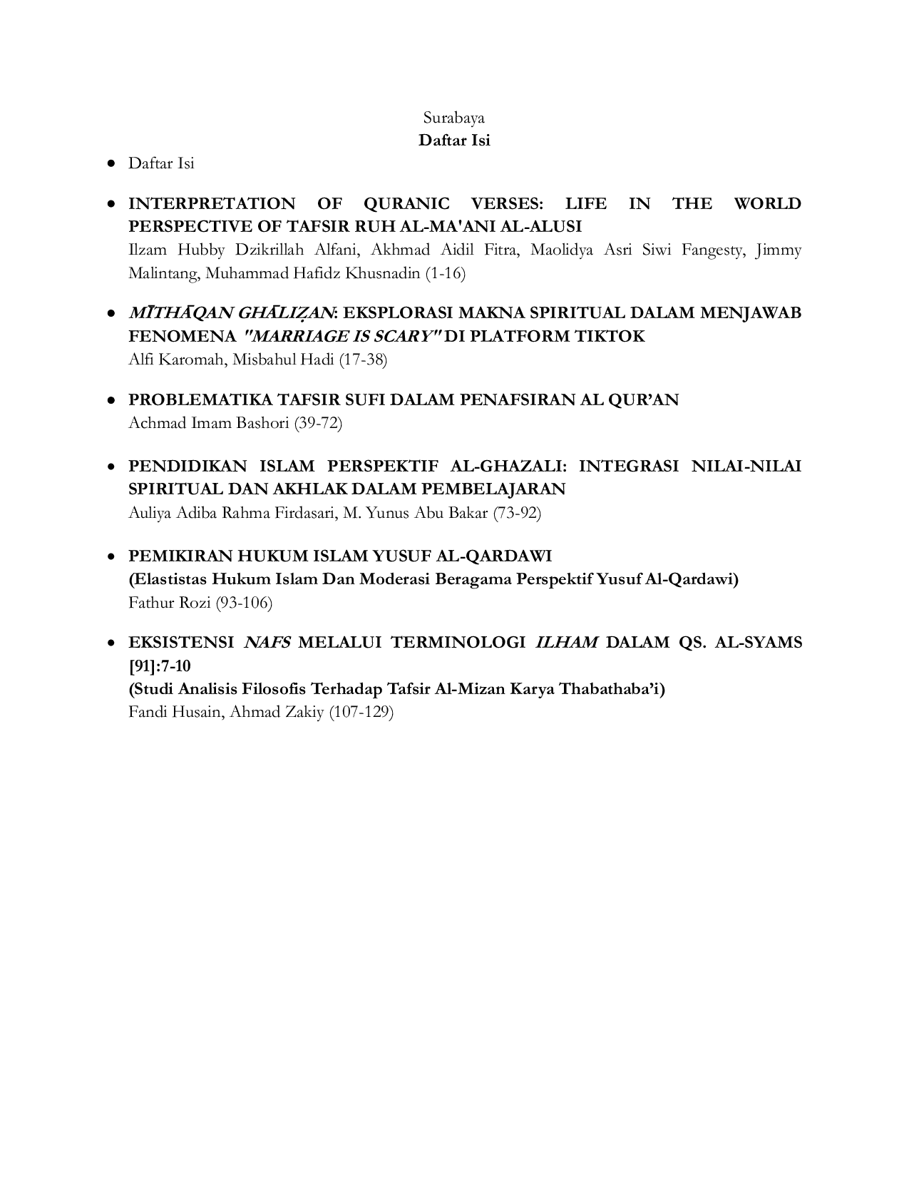 JURIS Problematika Tafsir Sufi dalam Penafsiran Al Qur an