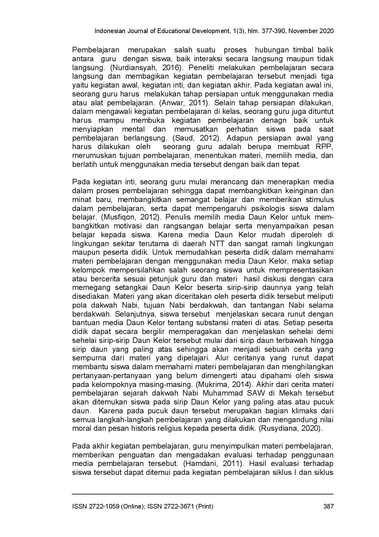 juris Penggunaan media daun kelor pada pelajaran sejarah kebudayaan islam terhadap hasil belajar di MTs Negeri 2 Lembata