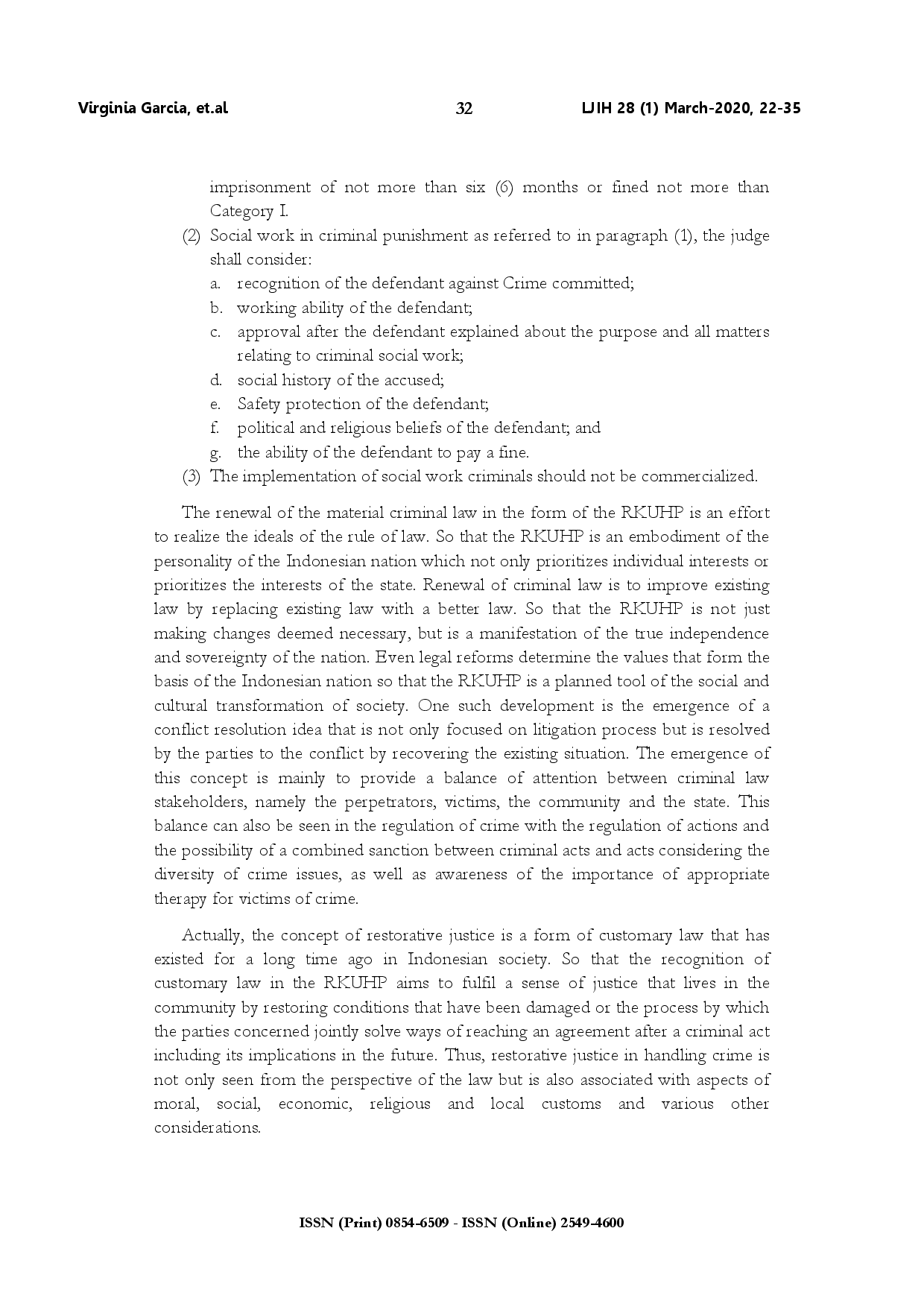 juris The enforcement of restorative justice in Indonesia criminal law