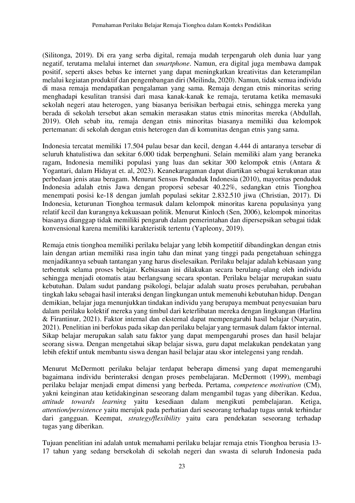 JURIS Pemahaman Perilaku Belajar Remaja Tionghoa Dalam Konteks Pendidikan