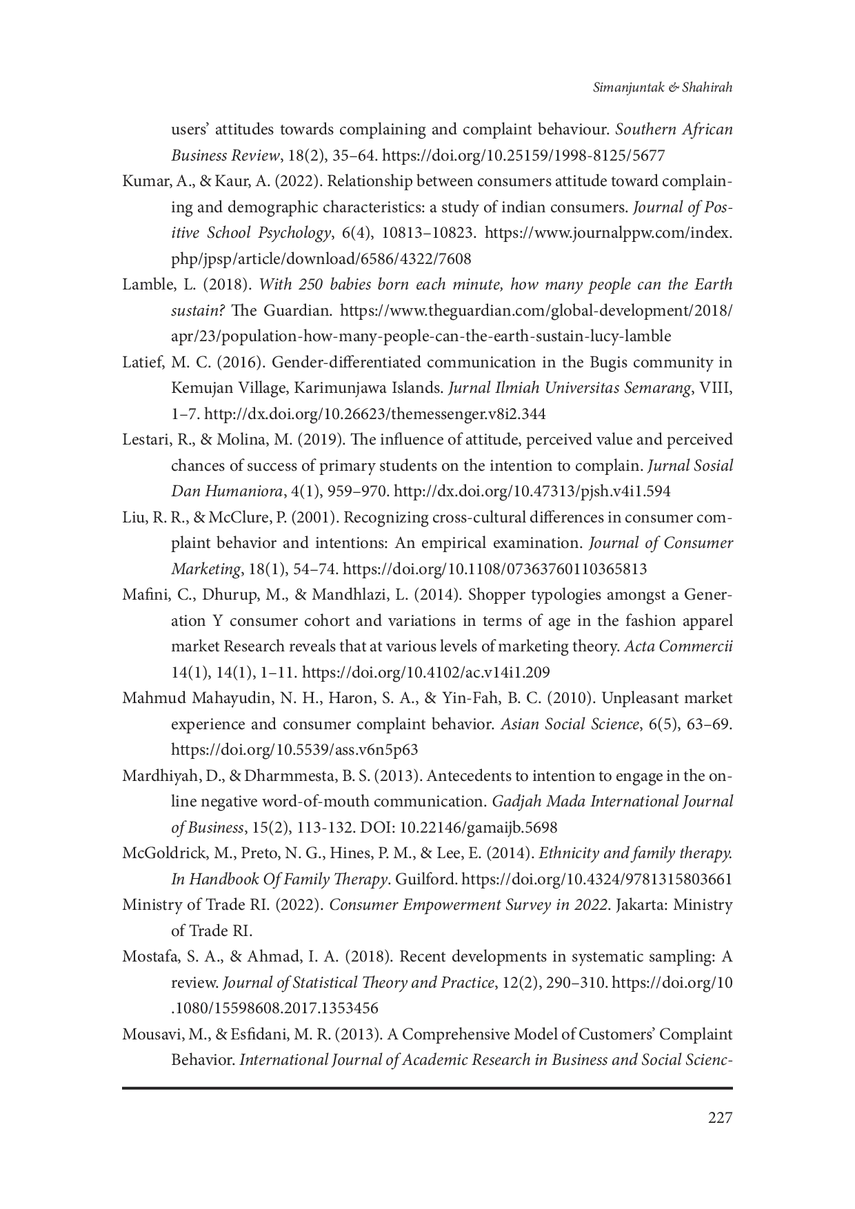 juris Indonesian Consumer Complaint Behavior Based on Ethnic Groups and Generations