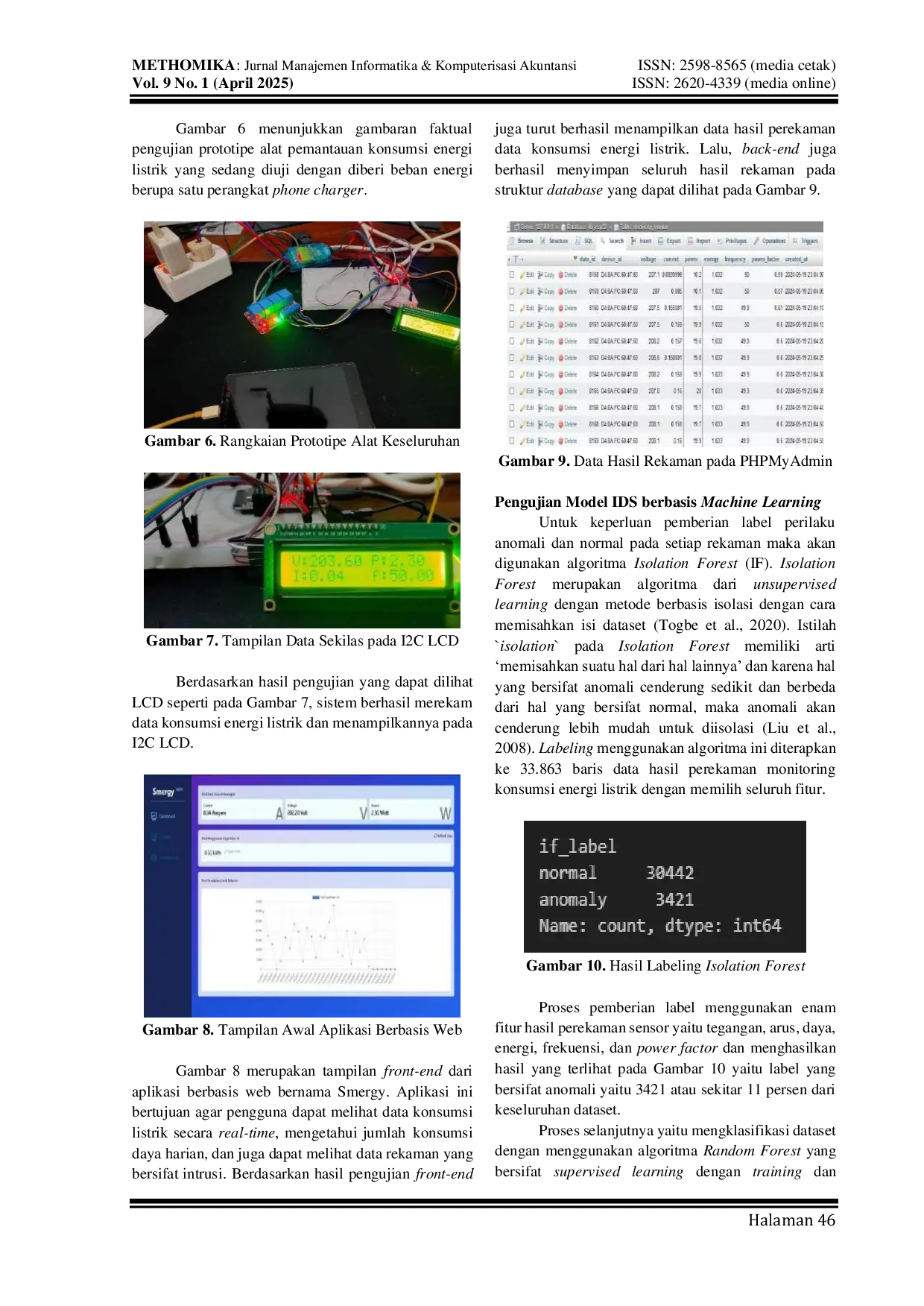 JURIS Pemodelan Sistem Deteksi Intrusi pada Sistem Smart Home Pemantauan Konsumsi Energi Listrik Berbasis Machine Learning