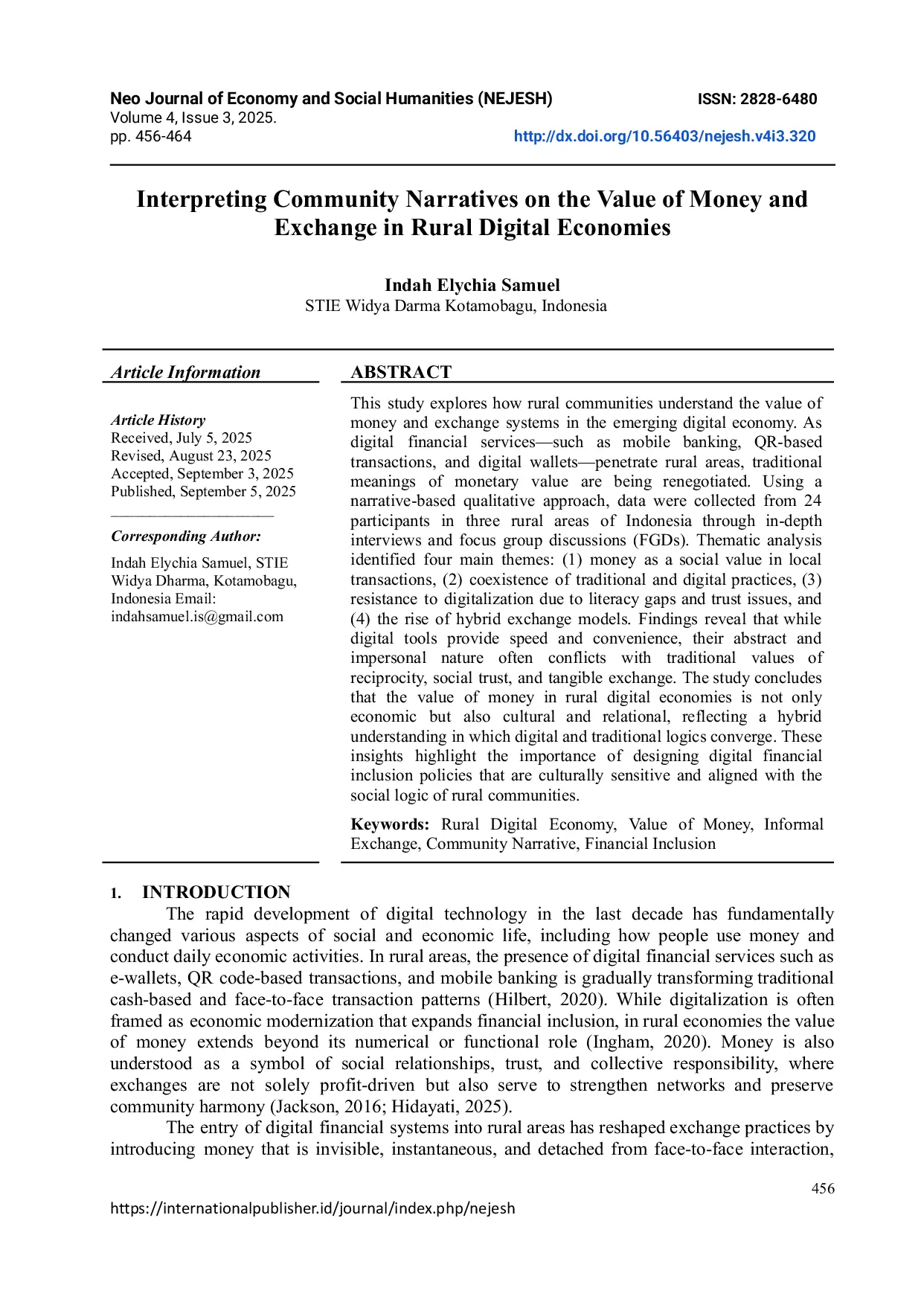 JURIS Menerjemahkan Narasi Komunitas tentang Nilai Uang dan Pertukaran dalam Ekonomi Digital Pedesaan