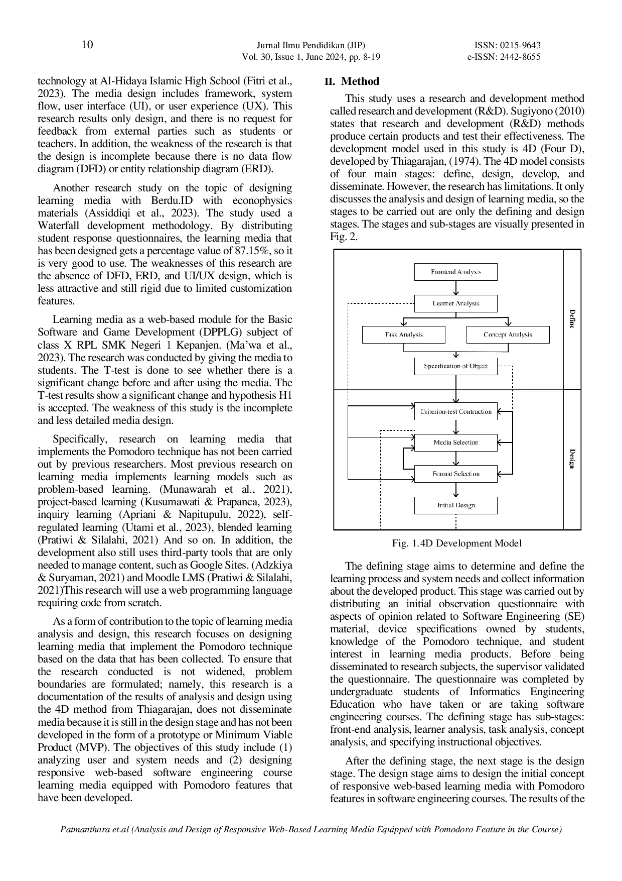 JURIS Analysis and Design of Responsive Web Based Learning Media Equipped with Pomodoro Feature in the Course of Software Engineering