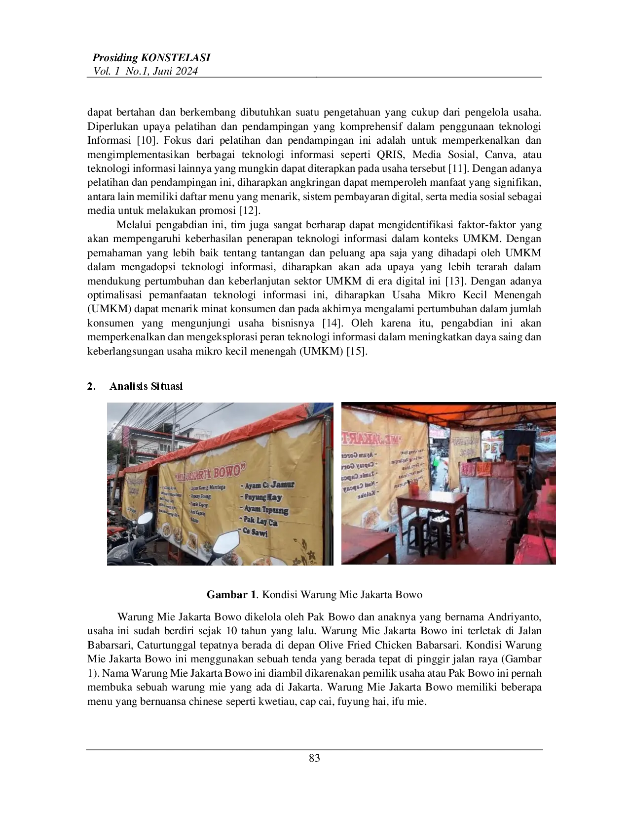 juris Pemanfaatan Teknologi Informasi pada Usaha Mie Jakarta Bowo dalam Pertumbuhan Minat Konsumen