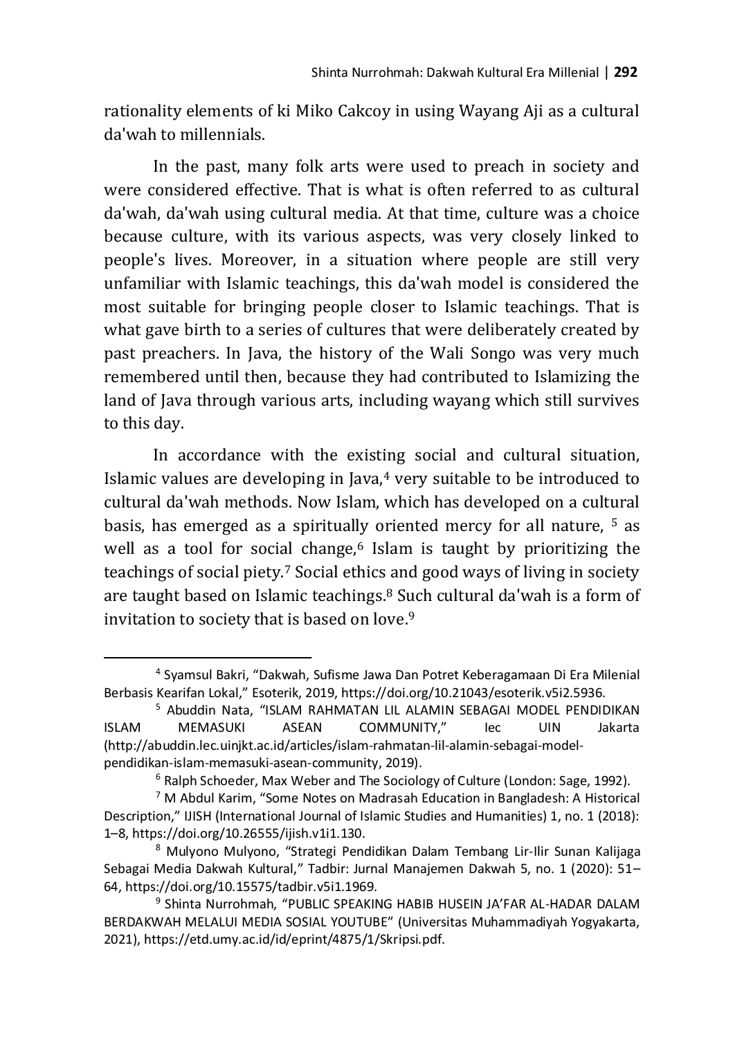 JURIS Cultural Da wah in The Millenial Era Studi on Wayangaji Ki Miko Cakcoy