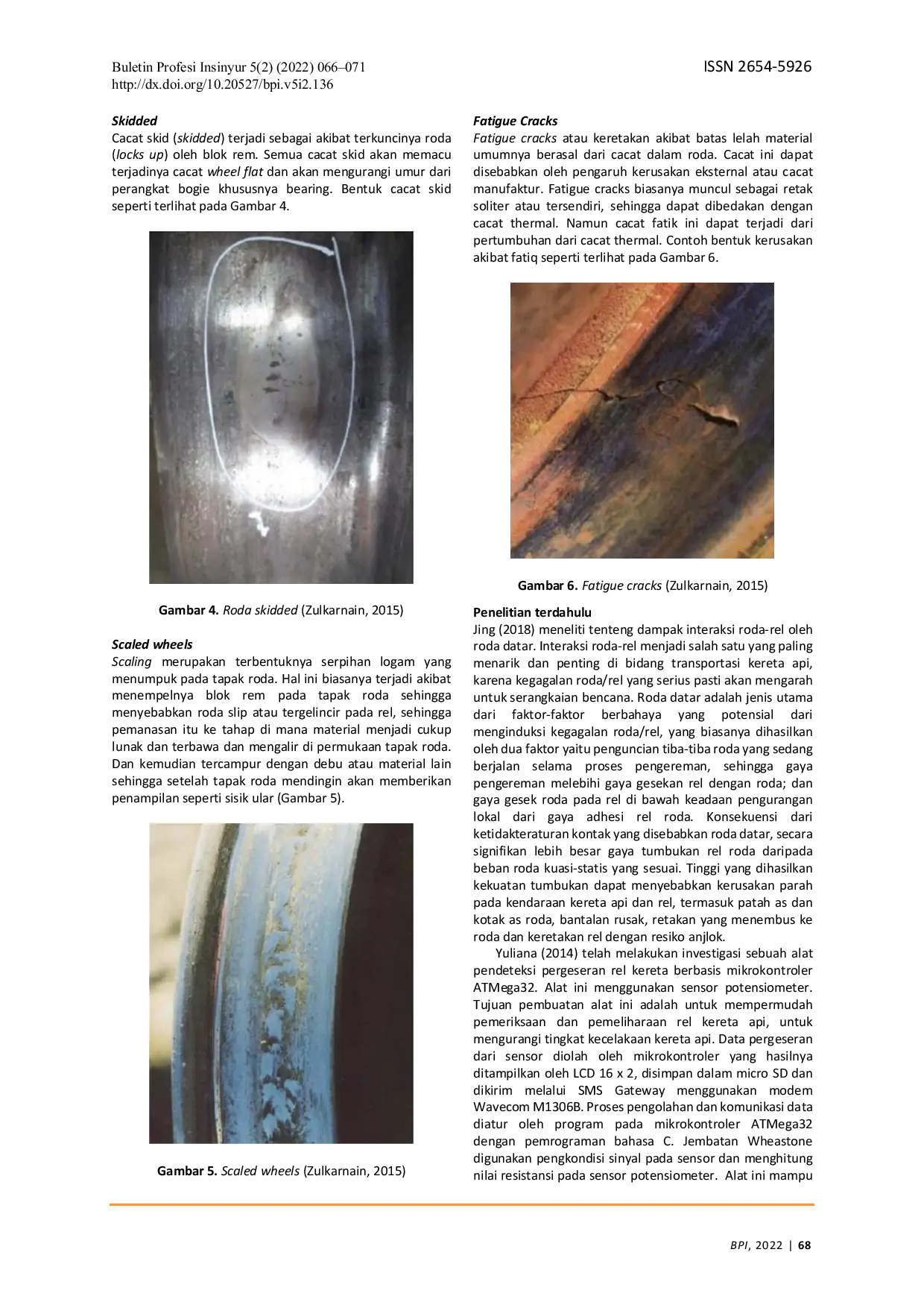 JURIS Rancang Bangun Prototype Alat Pendeteksi Wheel Flat pada Sarana Kereta K3