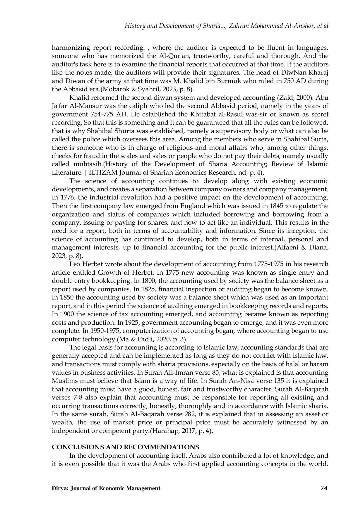 JURIS History And Development Of Sharia Accounting