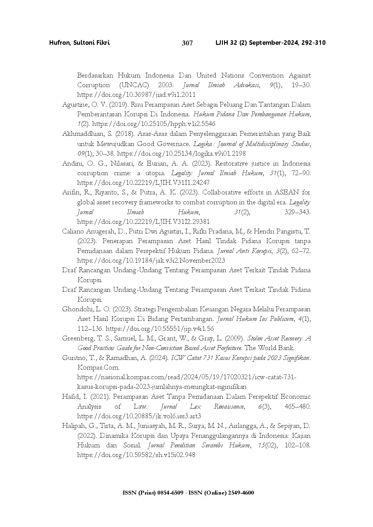 juris The urgency of regulating forfeiture of assets gained from corruption in Indonesia