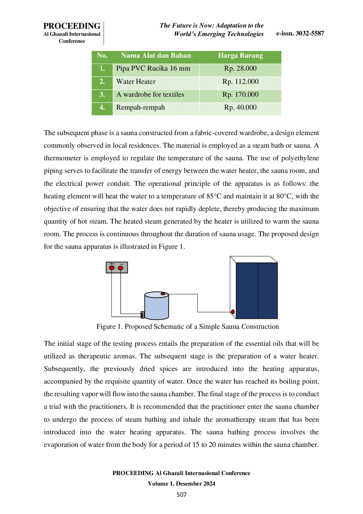 JURIS Low Cost Steam Sauna Development with Local Materials and Natural Aromatherapy