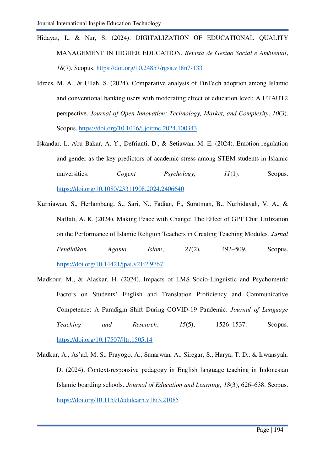 JURIS Innovation In Islamic Educational Technology Development Of A Mobile Application For Qur anic Memorization Tafhidz With AI Based Feedback
