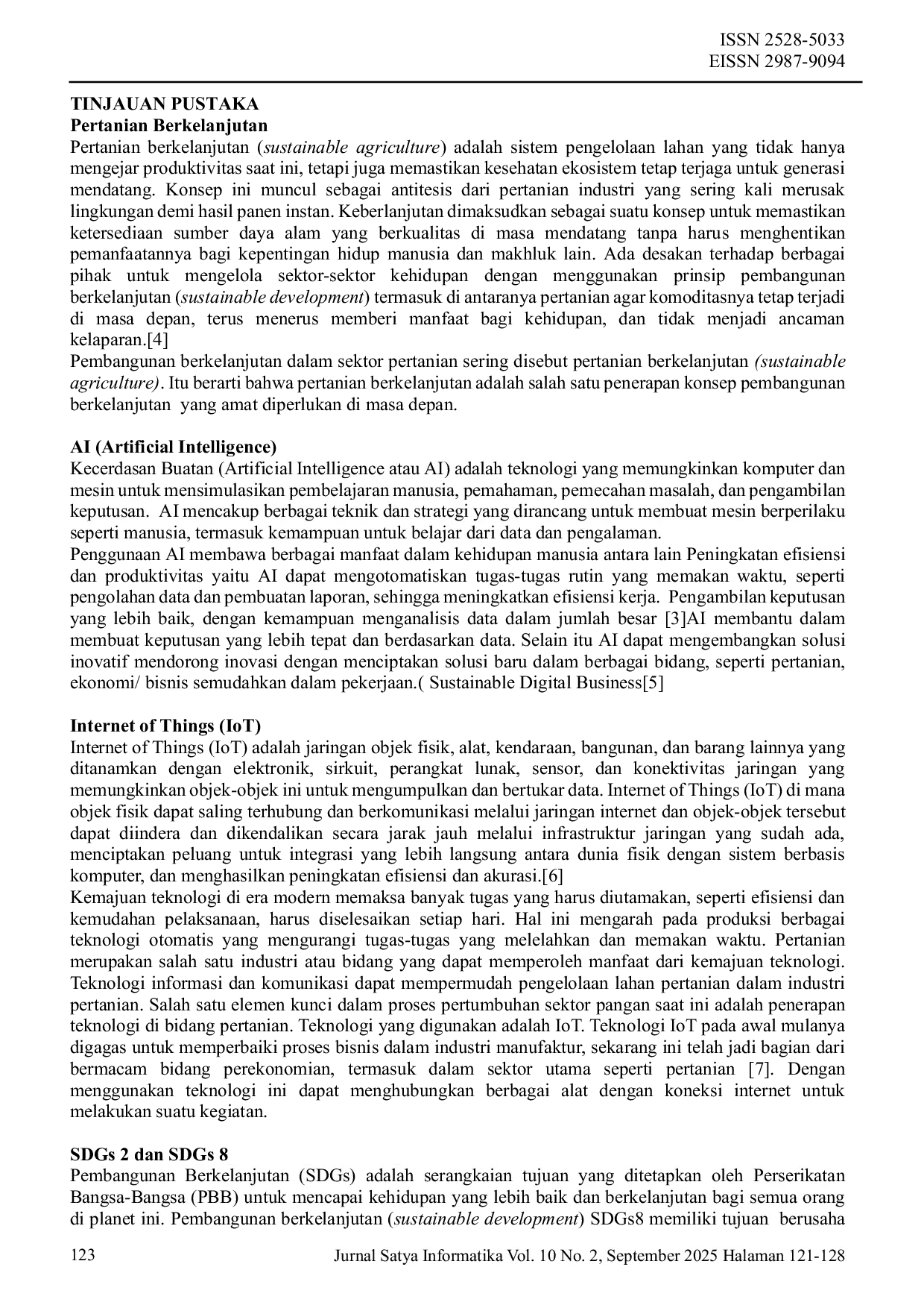 JURIS EVALUASI AKSEPTABILITAS TEKNOLOGI AI DALAM PERTANIAN BERKELANJUTAN DALAM KERANGKA SDGs 2